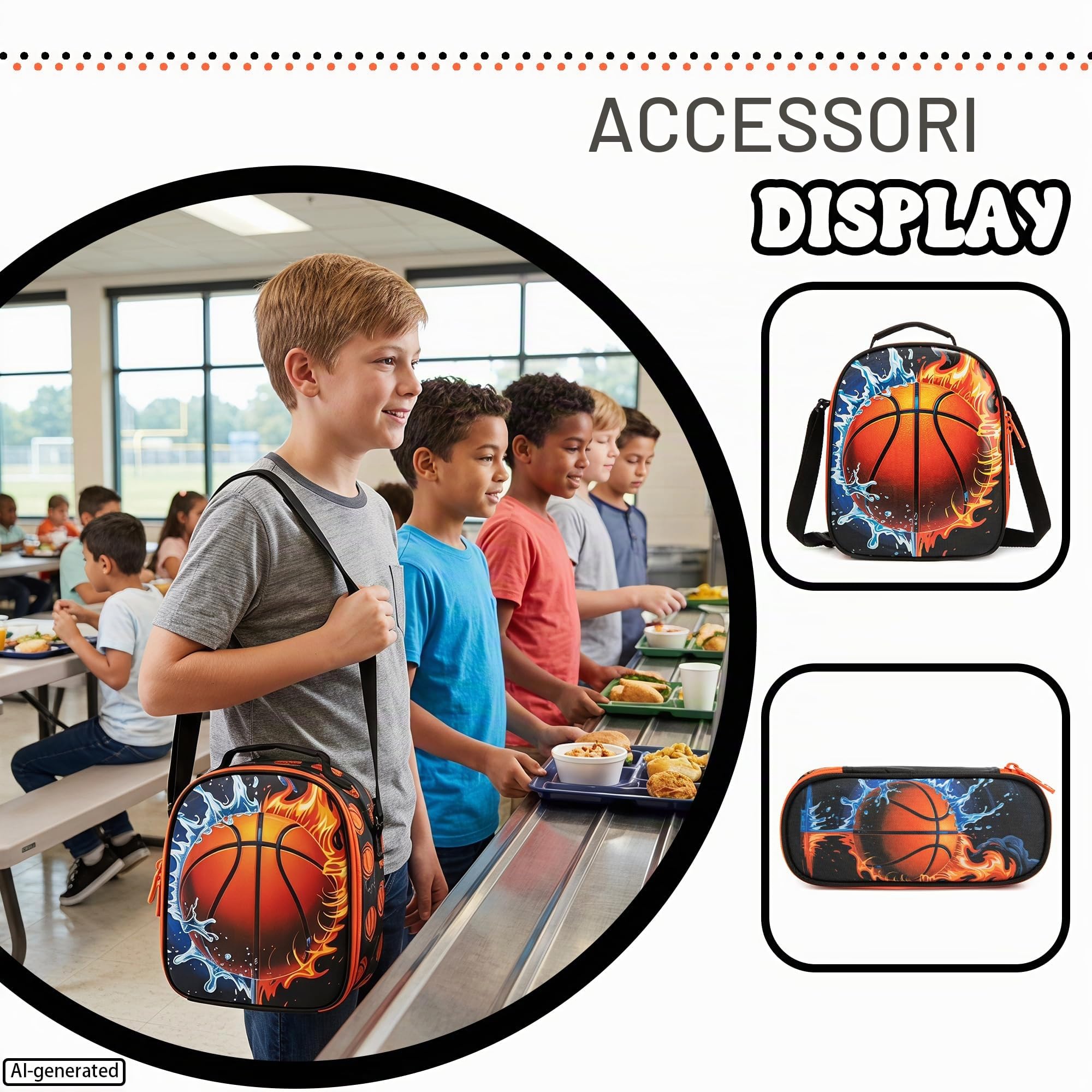 HTgroce Zaino Trolley Scuola Elementare Bambino– Set 3 in 1 con Borsa e Astuccio – Zainetto con Ruote Ergonomico e per Primaria (1ª-5ª classe) – Trolley Scuola