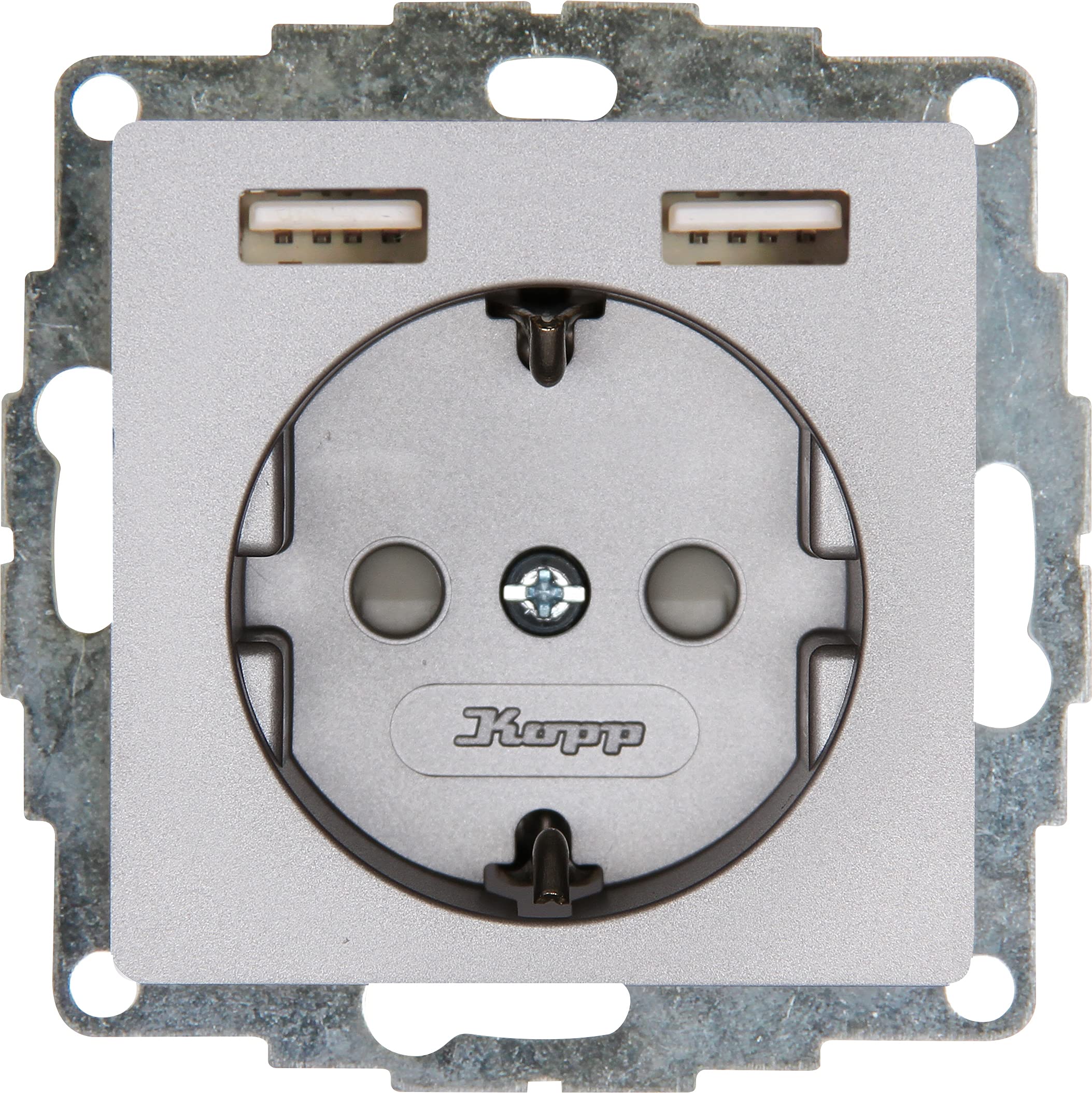 Prise encastrée Kopp HK07 USB acier pour moderniser la cuisine et le salon