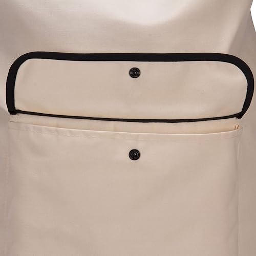 Miniatura 5 de Household Essentials Mochila de lona para lavandería, color crema y negro