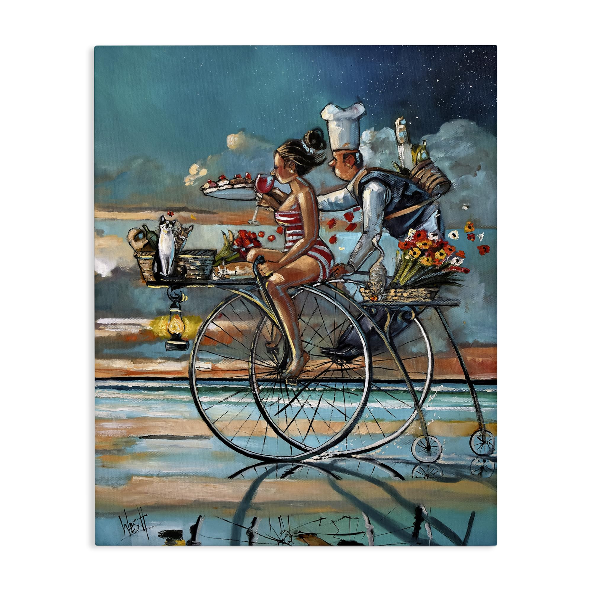 'Zaan's Dream Seaside Bicycle Ride'| Canvas Art