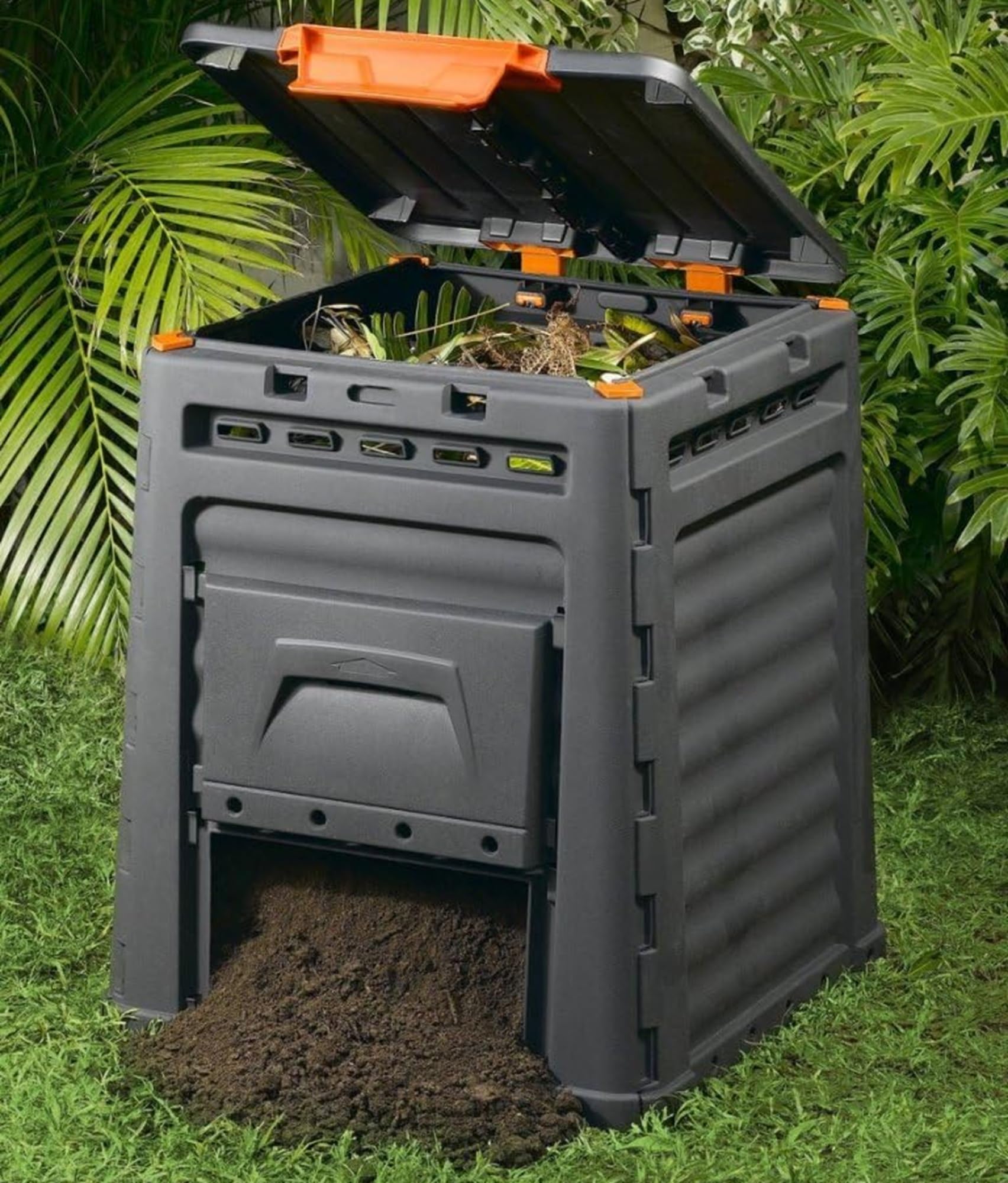 Keter - Compostador ECO, con capacidad de 320 L, Color gris oscuro