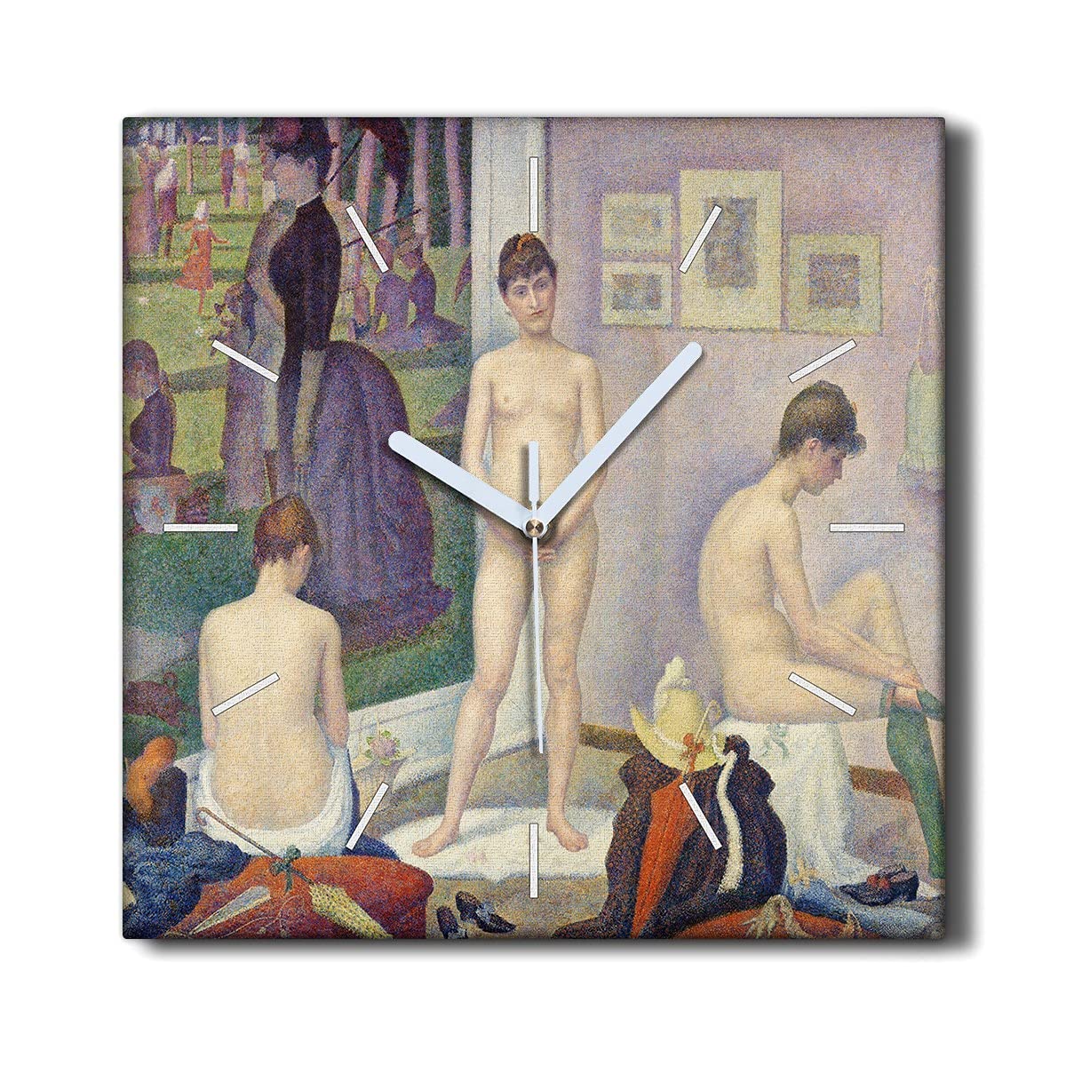 Horloge sur Toile sans tic-tac Coloray : Finis les Bruits