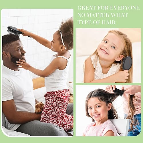 Miniatura 4 de Paquete de 12 peines de cepillo para cabello pequeño y húmedo, 6 mini cepillos desenredantes, cepillo desenredante para el cabello de viaje, 6