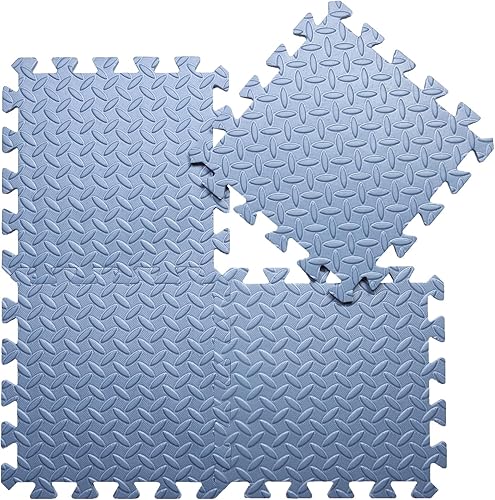 Coolcandy Tapete de juego de espuma EVA, 16 azulejos coloridos para bebé, tapete de juego cuadrado para niños con color sólido, azulejos de espuma