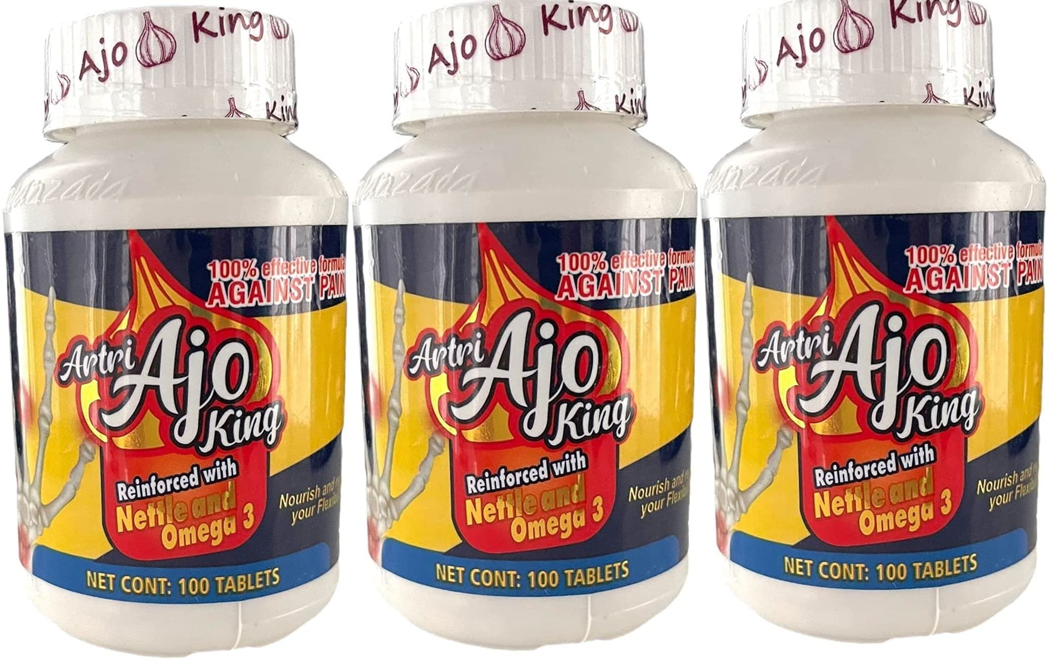 Buy King Omega 3, AJO and Neetle 3 Suplemento Alimenticio 100 s 3