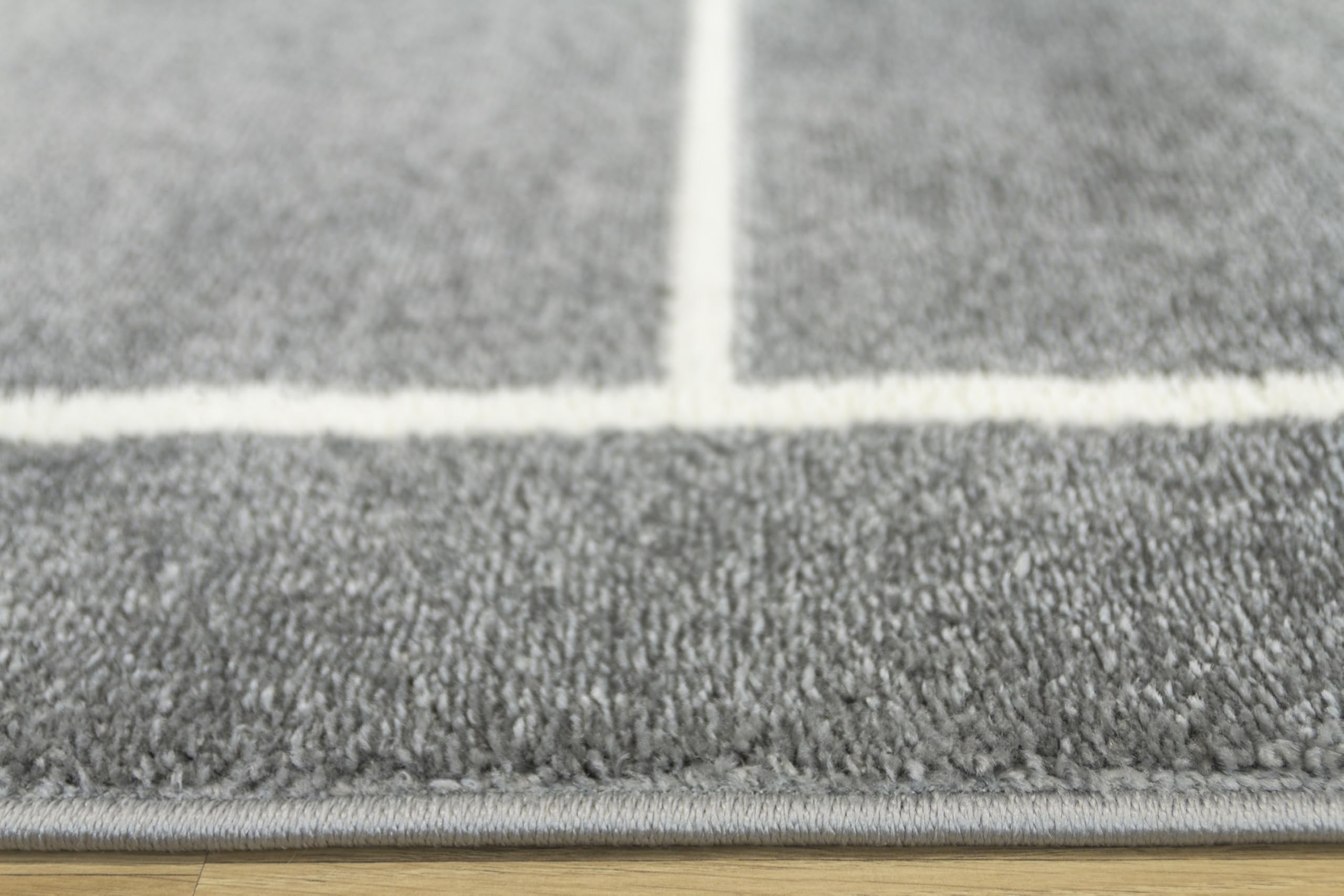 Lima rechteckig Grau Kids Carpet Feld, Fußball 140x190 cm, Kinderzimmer, Kurzflor Teppiche Jungen, Spielteppich Kinder Babyzimmer Tepich, Teppich Schlafzimmer,Teppiche Gegend, Wohnzimmerteppich