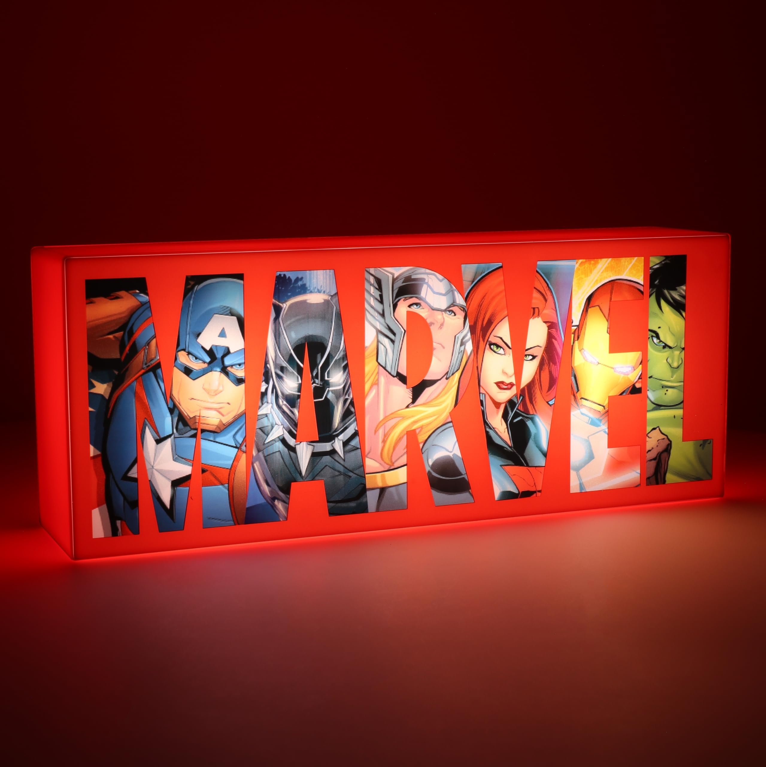 MARVEL マーベル PALADONE Paladone Marvel Avengers Logo Light, 2 Lighting Modes, Decorative