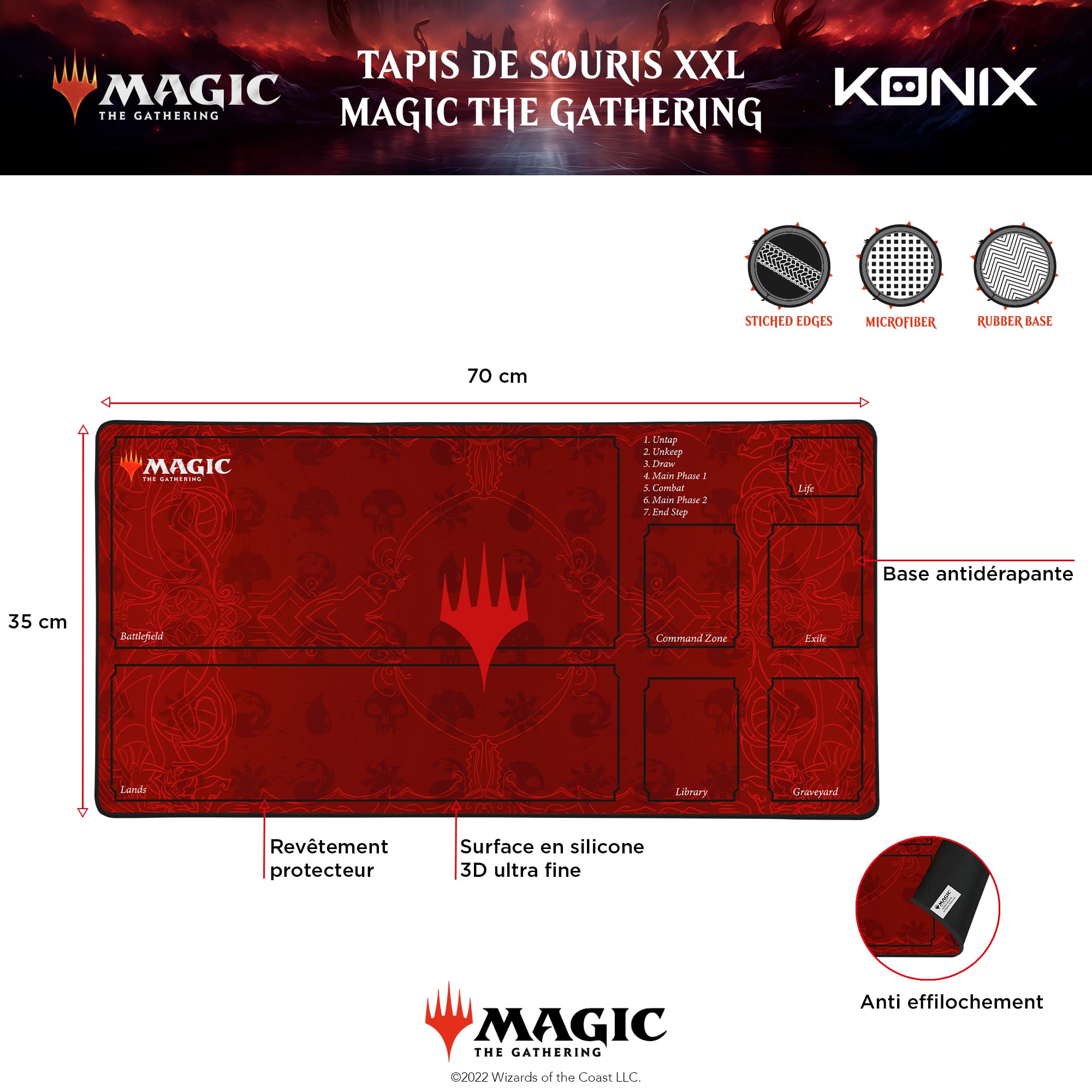 FJ004388-Tapis de souris arc-en-ciel M-Magic The Gathering, Tapis de