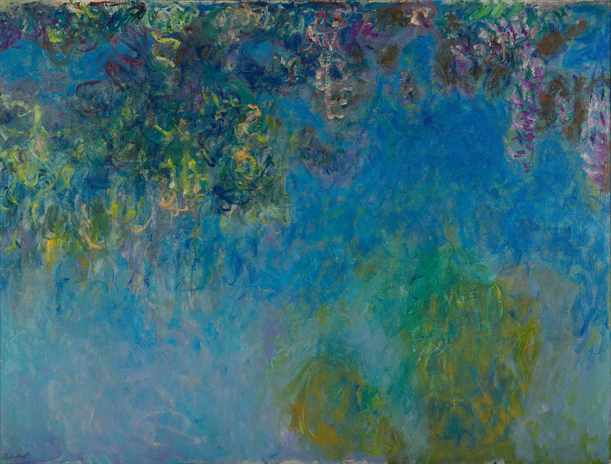 SERENDIPITP Retro Picture Poster Wall Art Pictures Painting Wisteria by Claude Monet Wall Art Canvas Print for Wall Decor 60x90cm