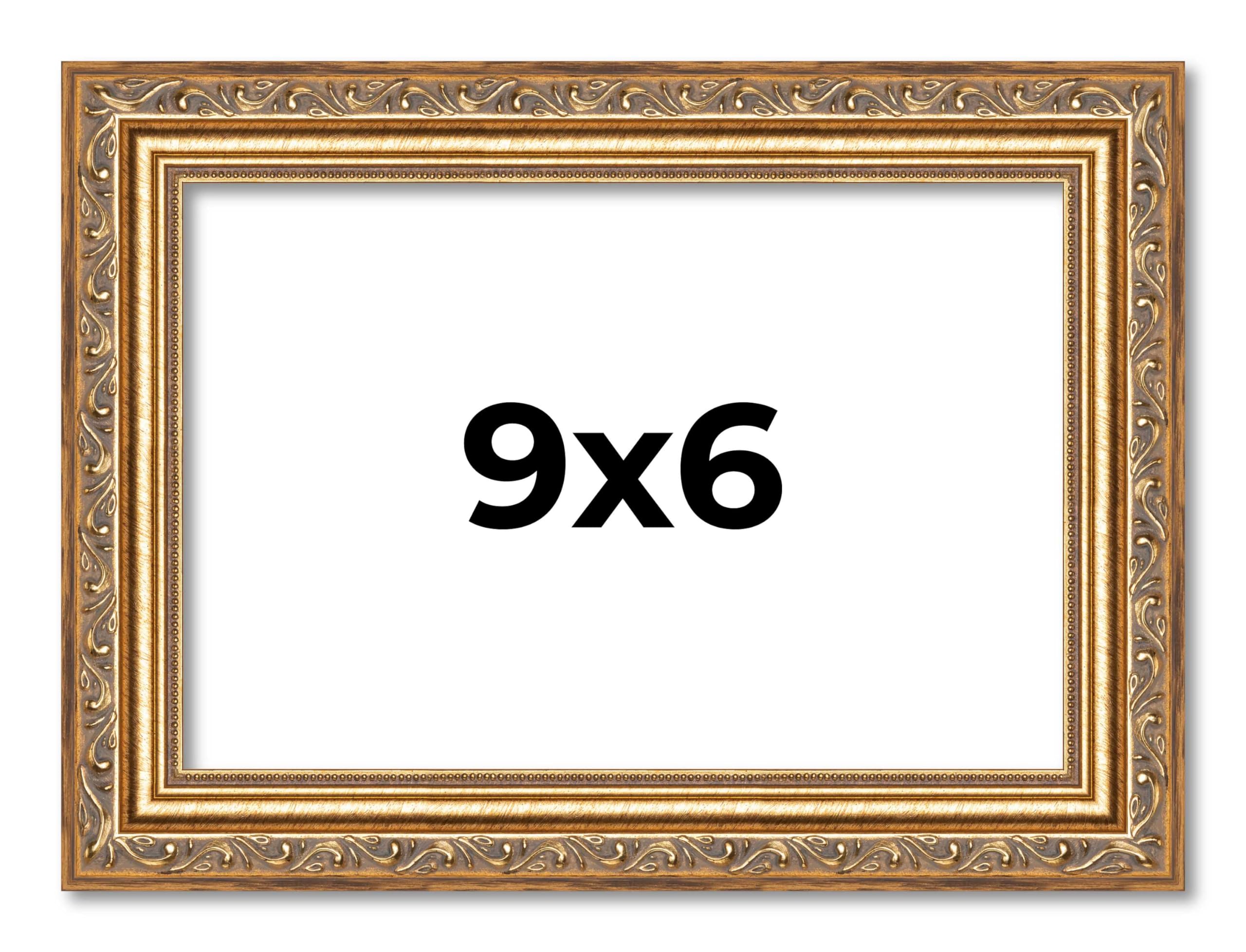 Amazon.com - Poster Palooza 9x6 Traditional Antique Gold Wood