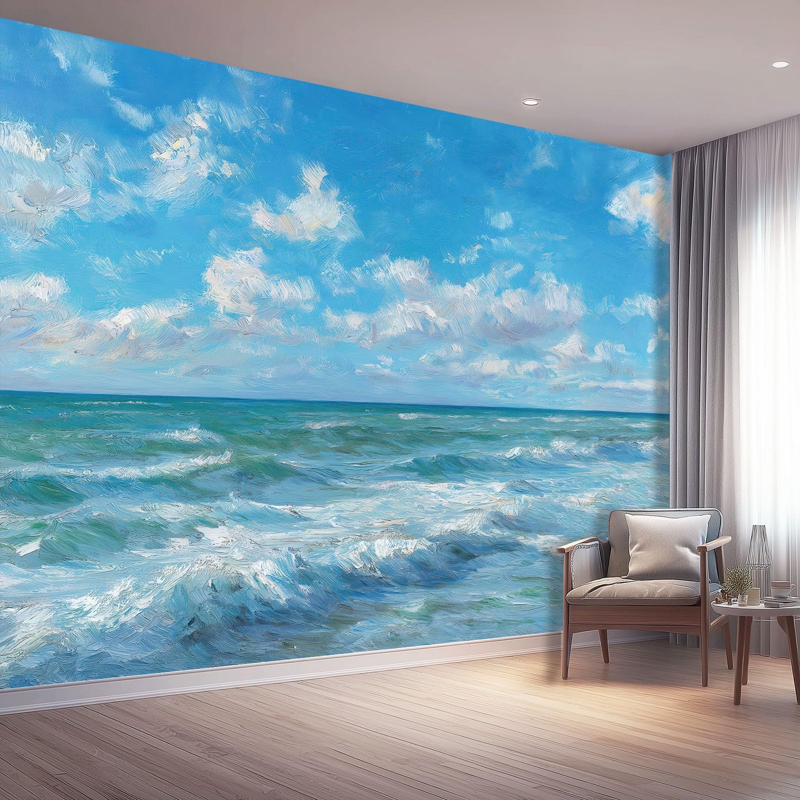 Tapisserie Peinture à l'Huile Romantique pour Chambre Adulte Cosy