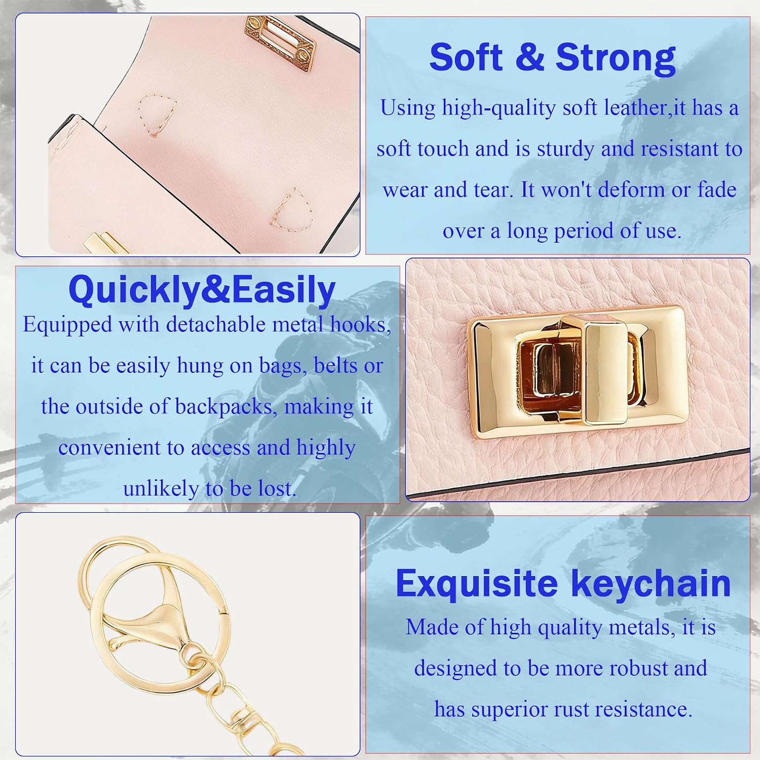 NTYTYE Mini Purse Keychain for Women, Cute Bag Charm & Small Coin Purse image 3