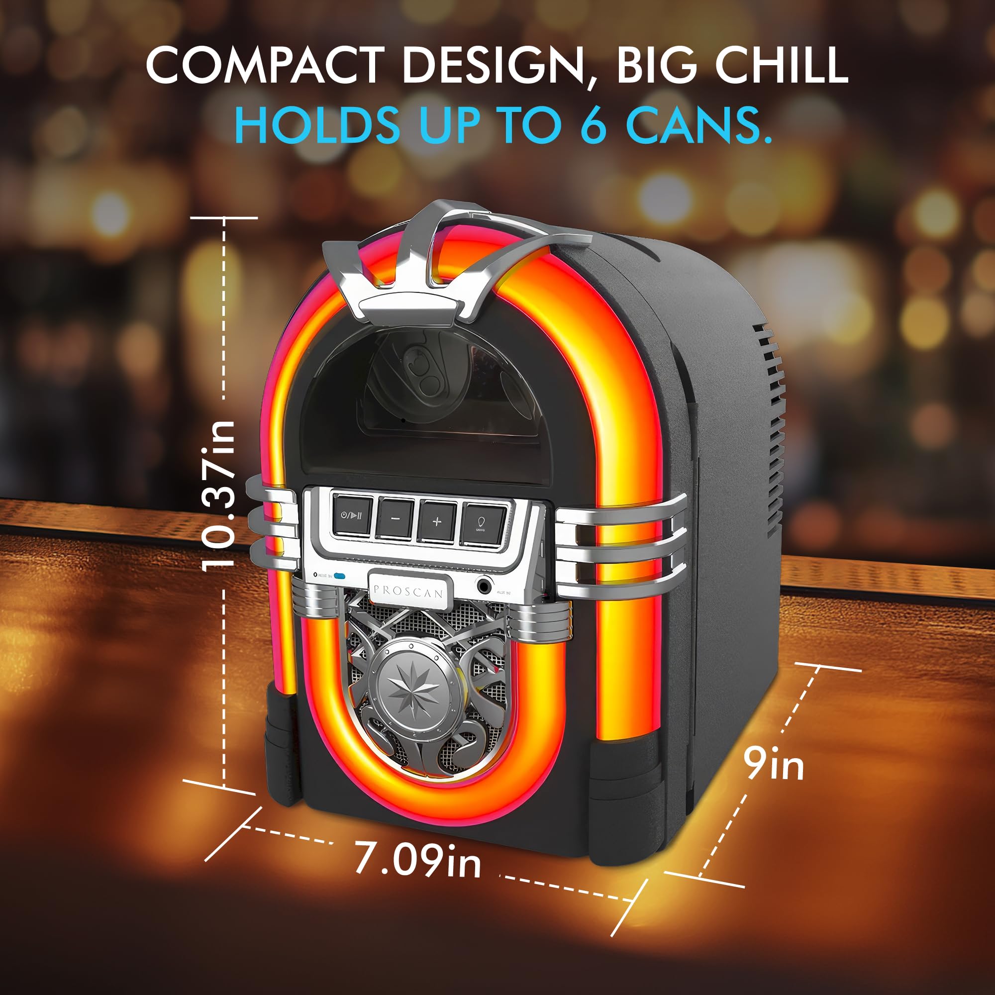 かわいい冷蔵庫 Amazon.com: PROSCAN 6-Can Mini Personal Fridge Cooler, Built In