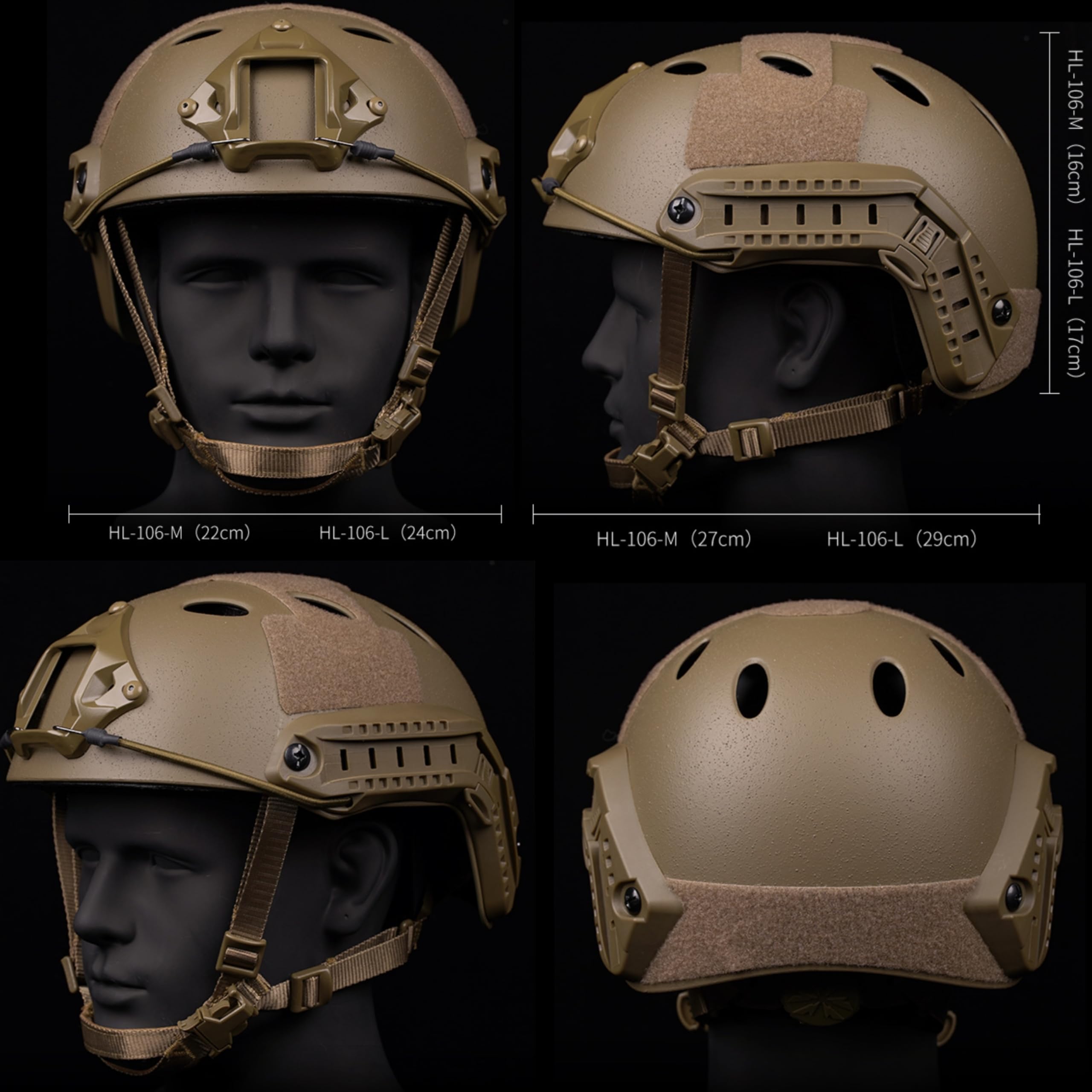 Caschi Airsoft FAST PJ, caschi protettivi tattici per esterni, da combattimento, da guerra, sportivi, da caccia, CS, paintball, casco semicoperto