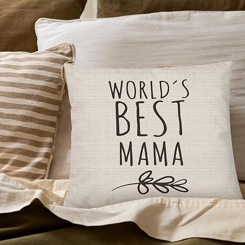 Miniatura 2 de Fundas de almohada de 18 x 18 pulgadas, regalos para mamá para el día de la madre, cumpleaños de parte de hija e hijo, funda de almohada decorativa