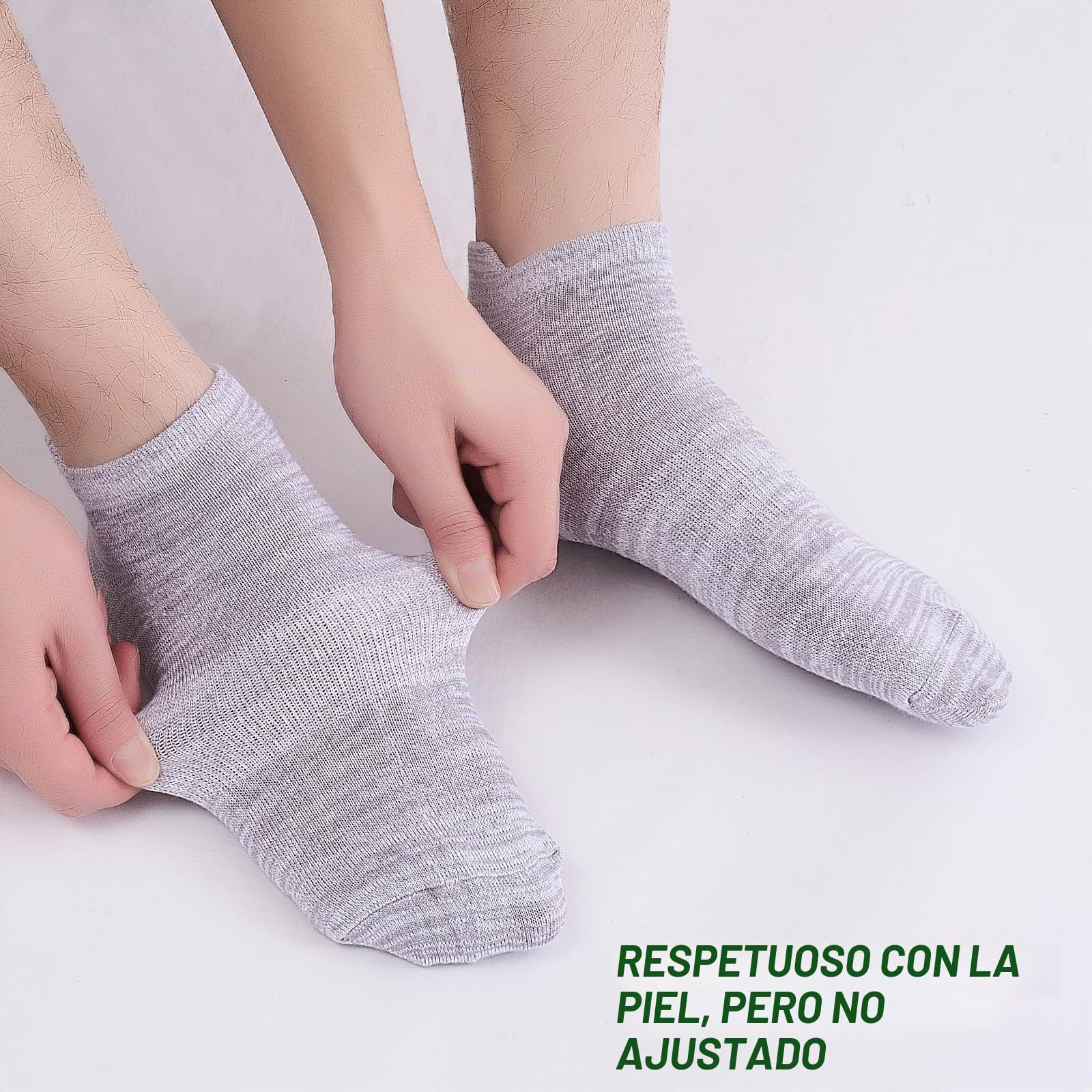 Niorasen Calcetines Tobilleros Hombre de Bambú 43-46, Calcetines Cortos Mujer 37-42, Calcetines Trabajo, Calcetines Transpirables Deporte de Running y Ciclismo, Antiampollas, Extrasuaves, 6 Pares