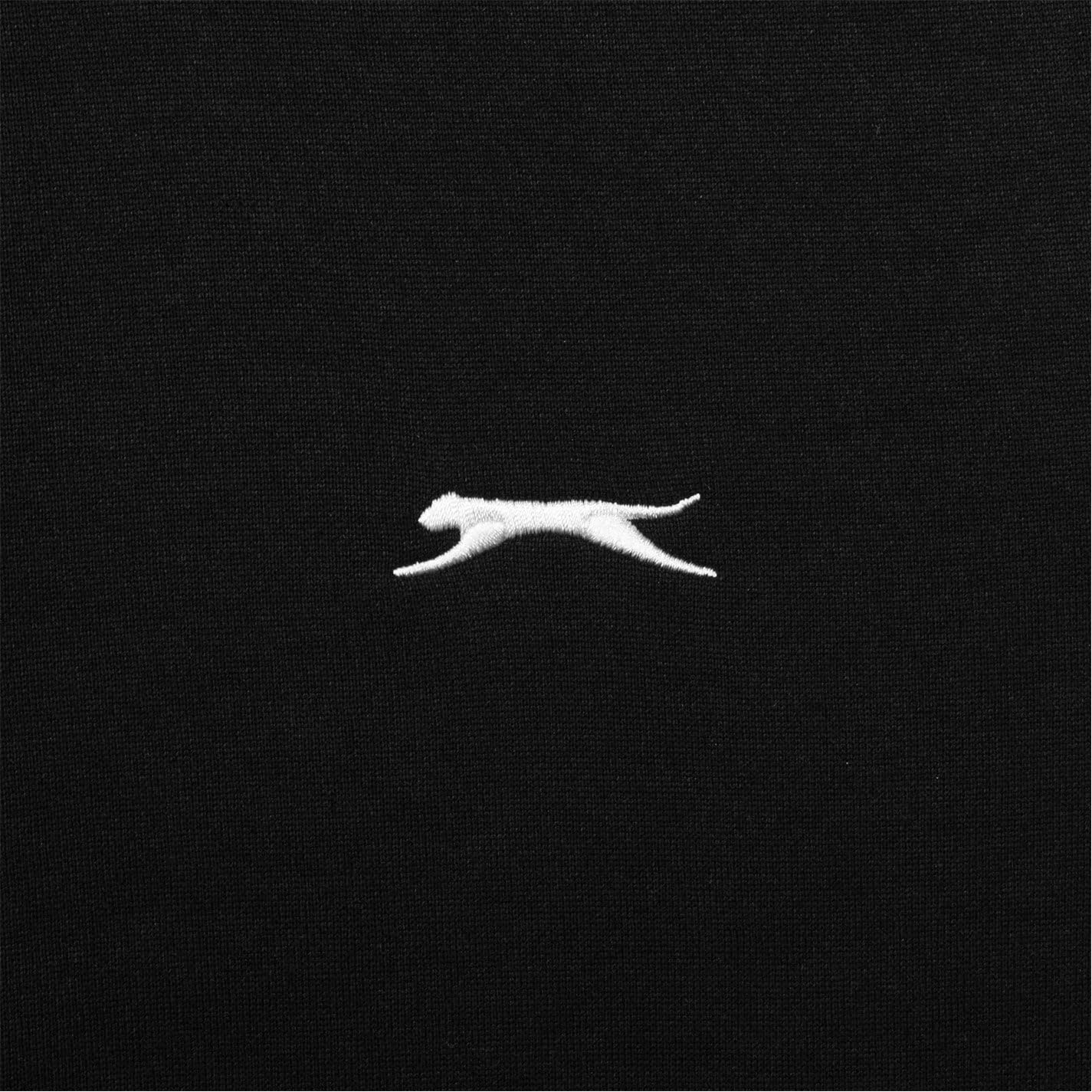 Slazenger Męska kurtka bawełniana z długim rękawem, czas wolny, zamek błyskawiczny, kurtka treningowa, czarny, L