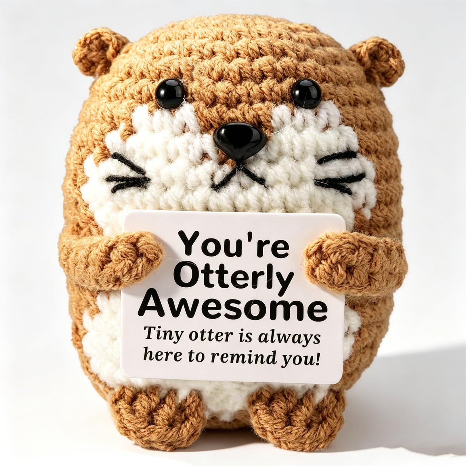 Positive Crochet Otter Gifts,Thank You Gift Emotional Support Animals Plush