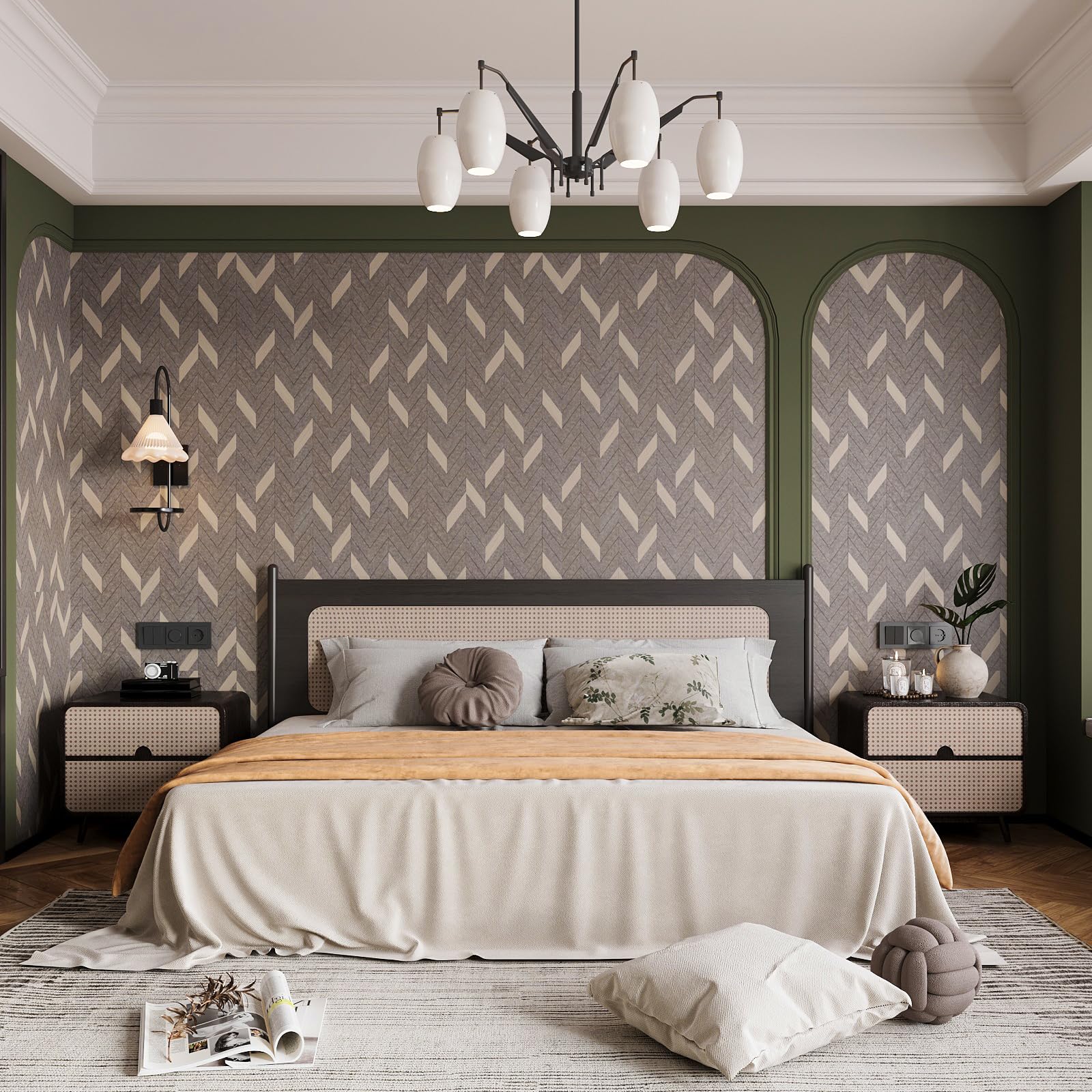 Modern Circle Oval Stripe Peel And Stick Wallpaper Black White Vinyl Self Adhesive Contact Paper For Restaurant Home Decorative - 13