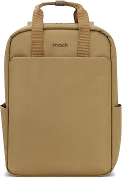 Mack MCE-1523 Nova Eco Eco Eco Eco Eco Friendly Laptop Backpack 15.6 inch, YKK Zipper Computer Backpack, Women's and Men's Daily Bag, School and Business Bag, Camel