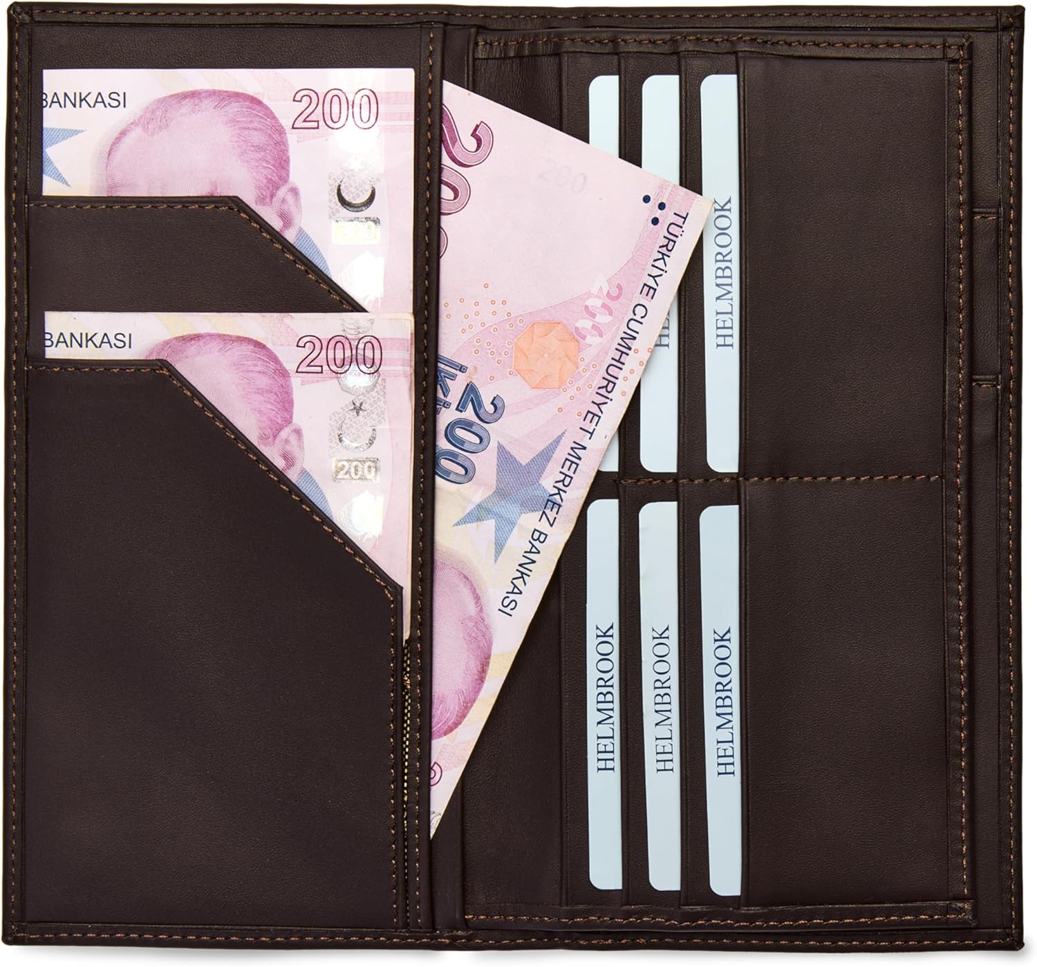 Passport Holder Travel Wallet for Men & Women, RFID Handcrafted Full Grain Leather Cover, 12 Card Slots & 4 Compartments, Gift Box & Pouch, Brown