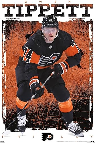 Trends International NHL Philadelphia Flyers - Póster de pared Owen Tippett 23, 22.4 pulgadas de largo x 14.7 W, versión premium sin marco