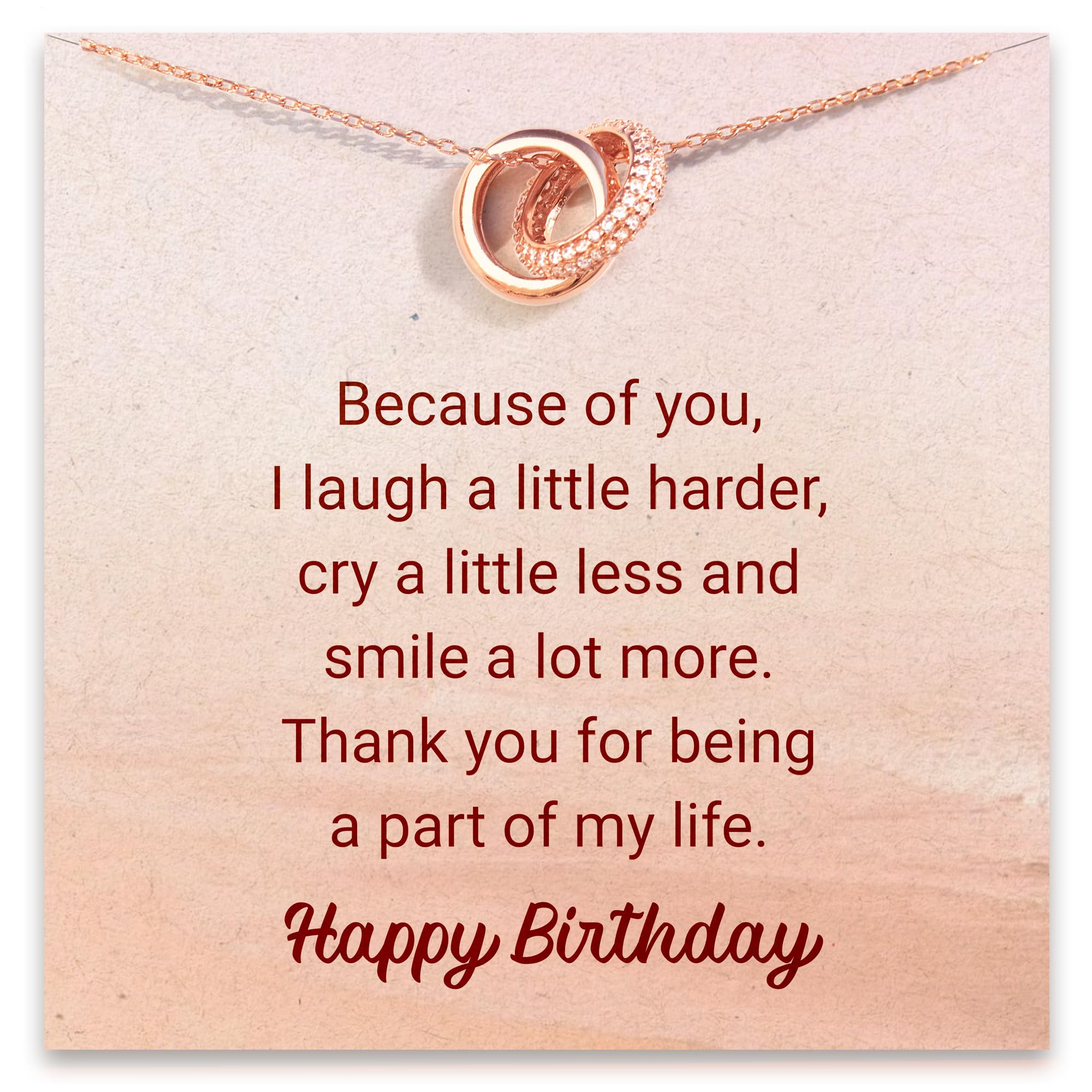 Storyjewelleryhappy Birthday Necklace For Women Sterling Silver