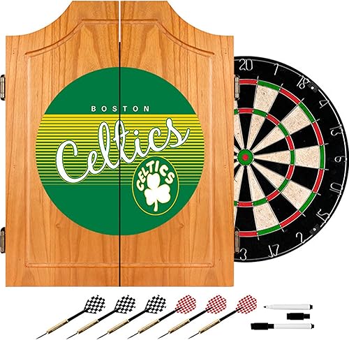 NBA Boston Celtics - Armario de dardos de madera, talla única, color marrón
