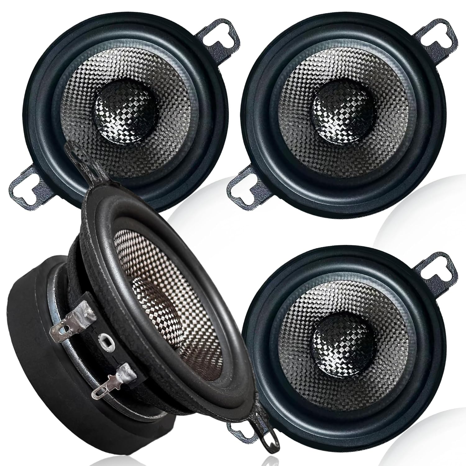 Warzone 4X WZ37PTi 3 5-Inch Super Mid Range Speaker Pair 4 Ohm 400W Max 120W RMS 90dB Sensitivity