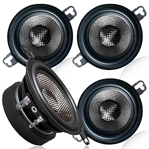 Warzone 4X WZ37PTi 3 5-Inch Super Mid Range Speaker Pair 4 Ohm 400W Max 120W RMS 90dB Sensitivity