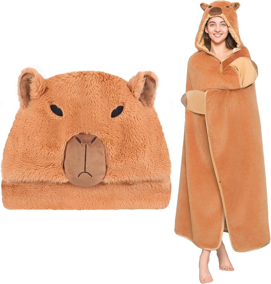 Amazon.com: CozziPals Capybara & Avocado Wearable Hooded Blanket Amazon.com: CozziPals Capybara & Avocado Wearable Hooded Blanket