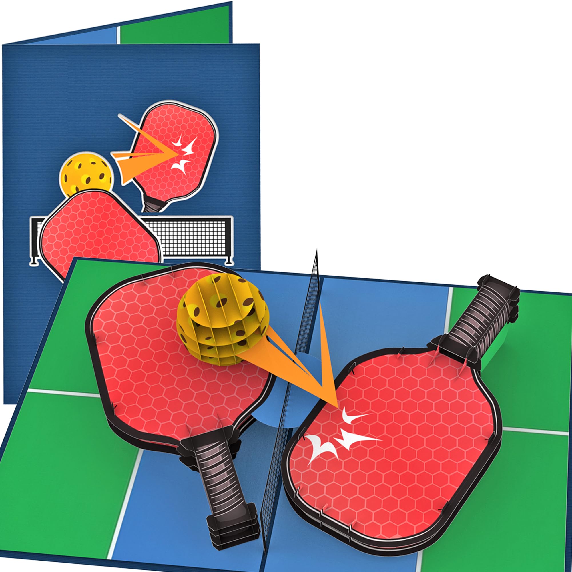 PopLife Pickleball 3D Pop Up Card - Father’s Day, Happy Birthday, Anniversary, Graduation, Retirement, Congratulations - For Pickleball Players, Sports Fans, Coaches, Athletes - Unique Greeting Card