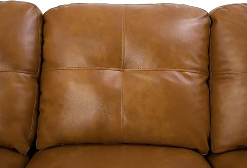 Miniatura 5 de AYCP Sofá seccional contemporáneo con diván y otomano de almacenamiento, 3 piezas en forma de L, tapicería de piel sintética, cojines de espuma