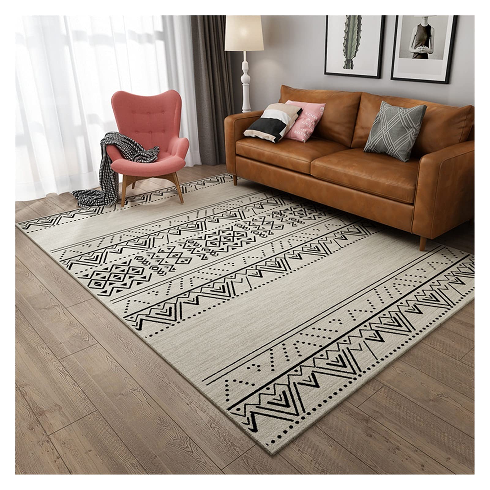 Tapis marocain moderne avec coussin de tête intégré pour canapé-lit