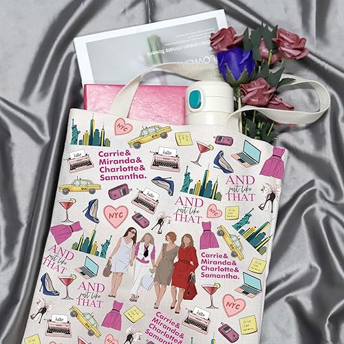 Miniatura 3 de GJTIM Bolsa de viaje con cremallera para los amantes del cine Carrie Miranda Charlotte y Samantha para los fans de la serie de televisión