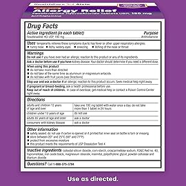 HealthCareAisle Allergy Relief - Fexofenadine Hydrochloride Tablets USP, 180 mg, 90 Tablets, Allergy Medication, Non-Drowsy 24-Hour Relief