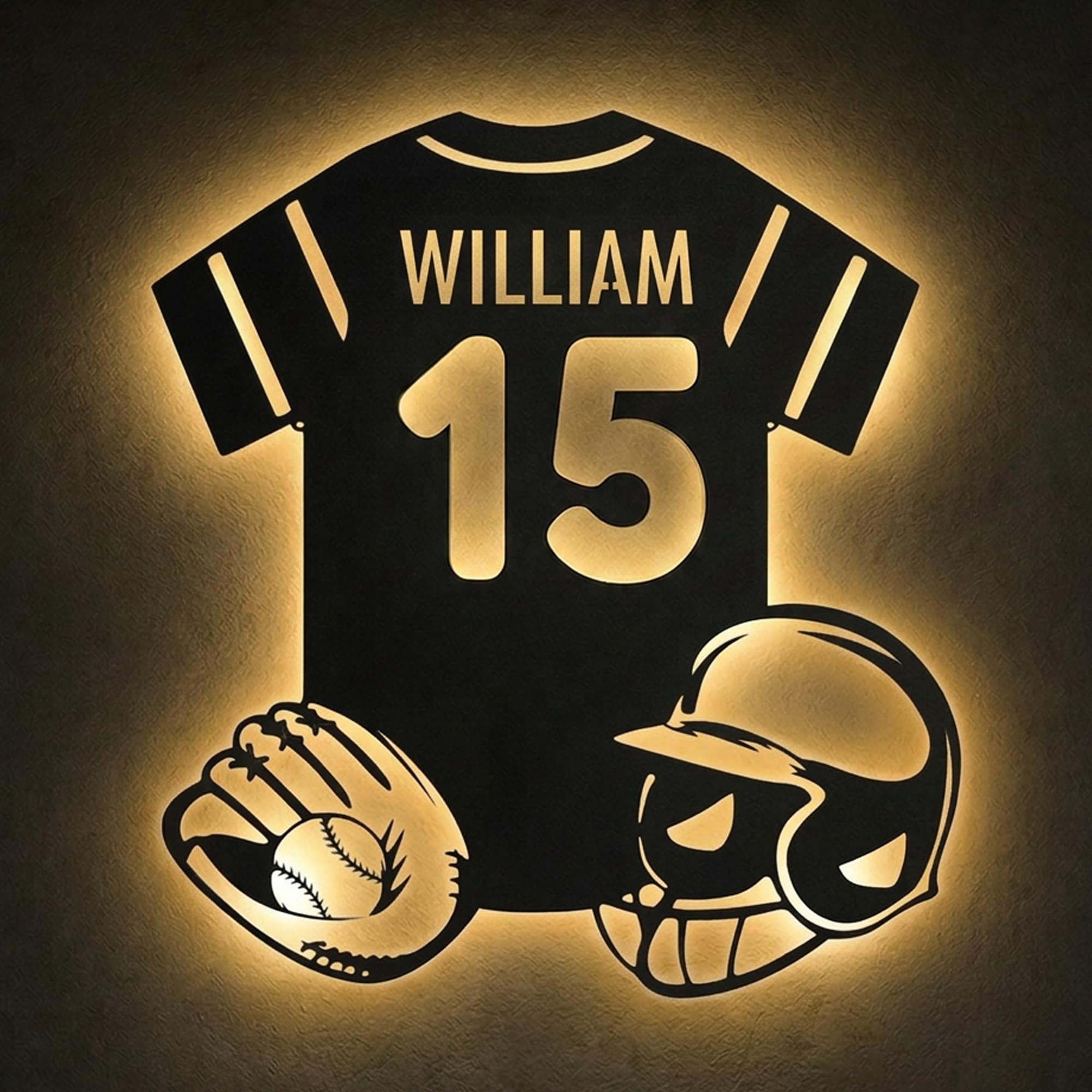 Personalised Football Jersey Neon Sign, Custom Player Name and Number, Light Up Sign with 7- or 16-Color LED Neon, Sports Decor for Bedroom Party Bar, Gifts for Football Fans Player and Coaches