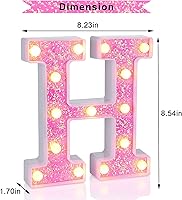 Vista 147 de Foaky LED Letter Lights Sign Marquee Light Up Letters Sign for Night Light Wedding/Birthday Party Battery Powered Christmas Lamp Home Bar