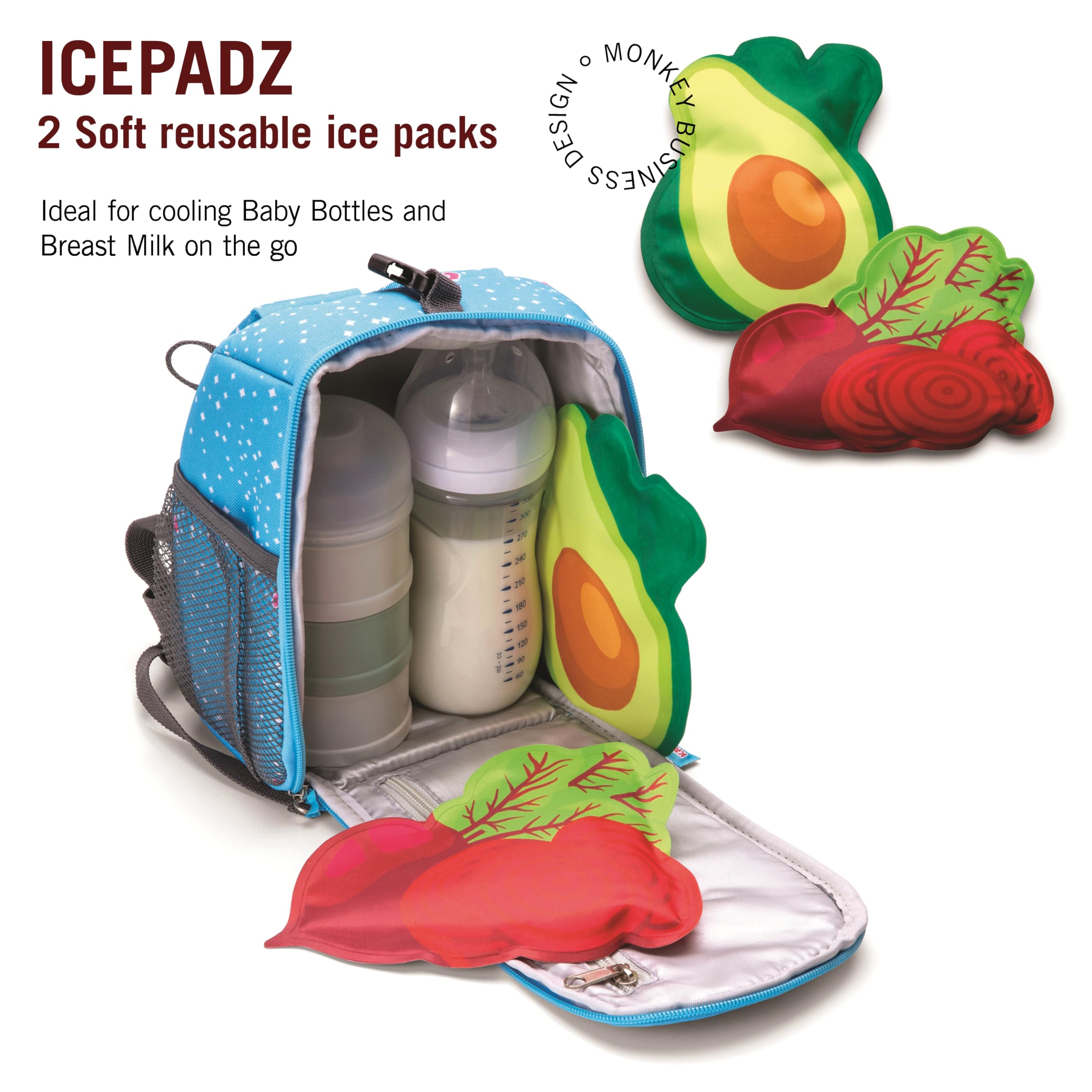 Monkey Business Icepadz Soft Ice Pack Set - Image 2