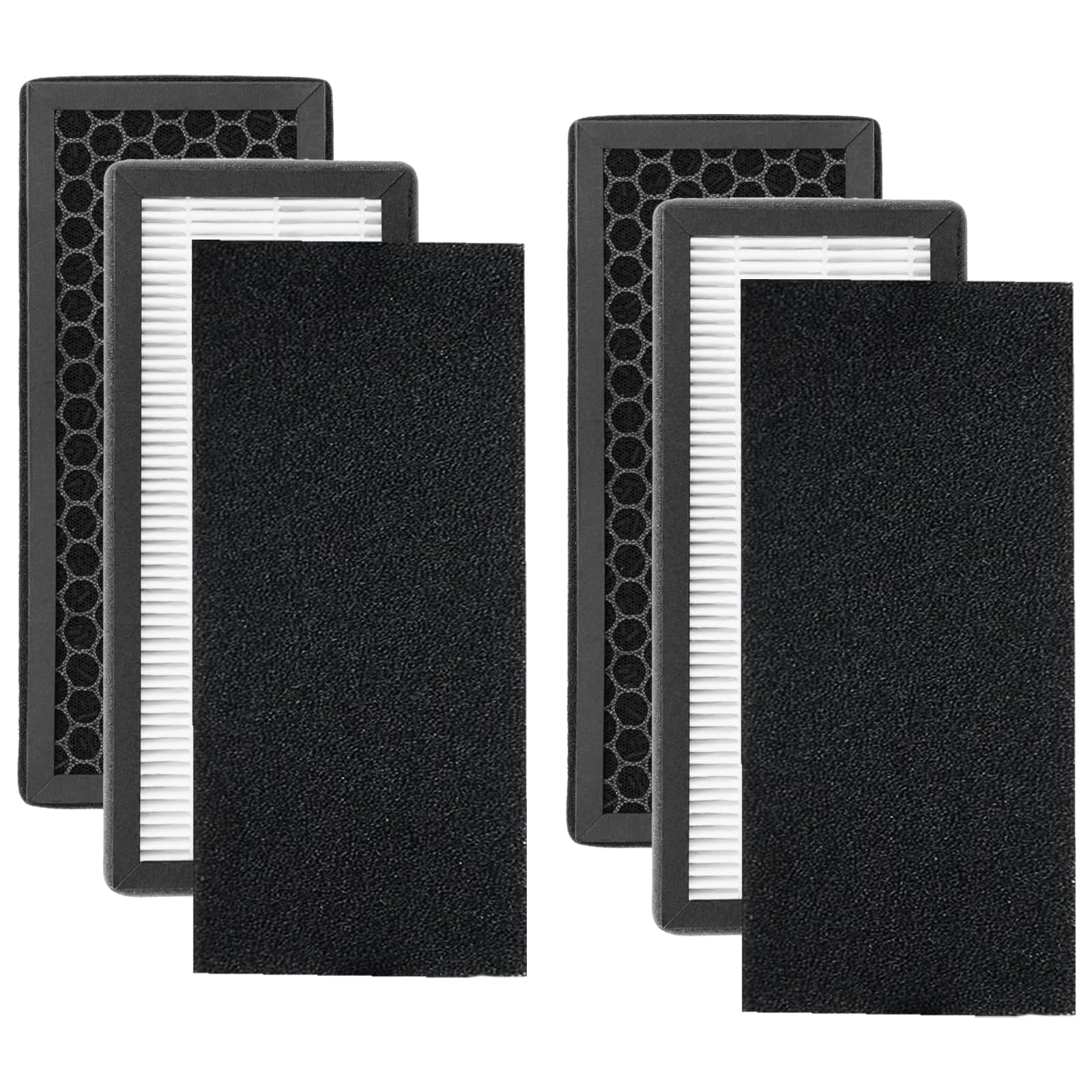 Replacement Filter Set Compatible with Spear & Jackson 38065, Silentnight 38060 and Netta 28W Air Purifier, Replace 38062, 2 Pack True HEPA & Activated Carbon Air Filter