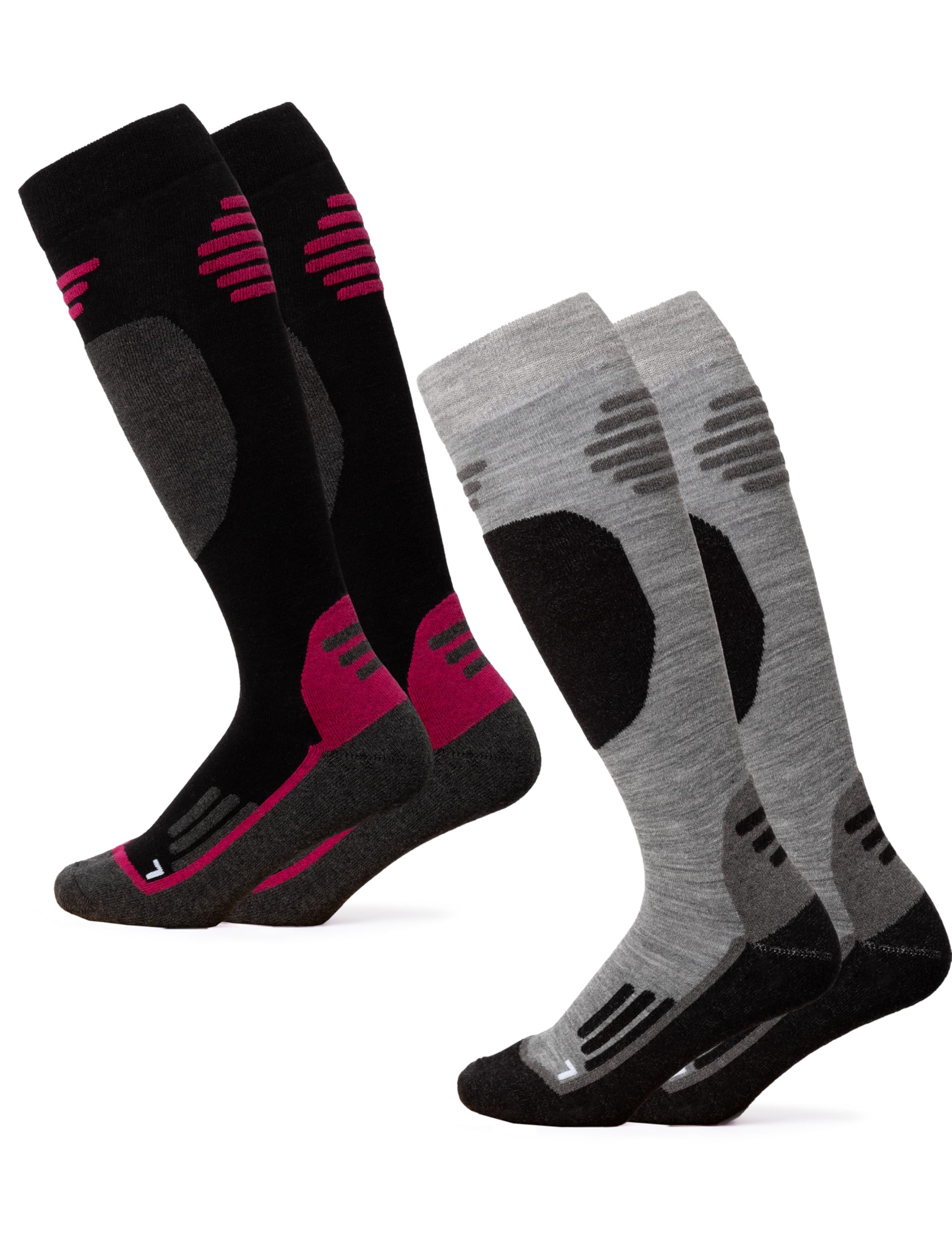 Occulto Herren & Damen Merino Skisocken 2er Pack (Modell: Toni)