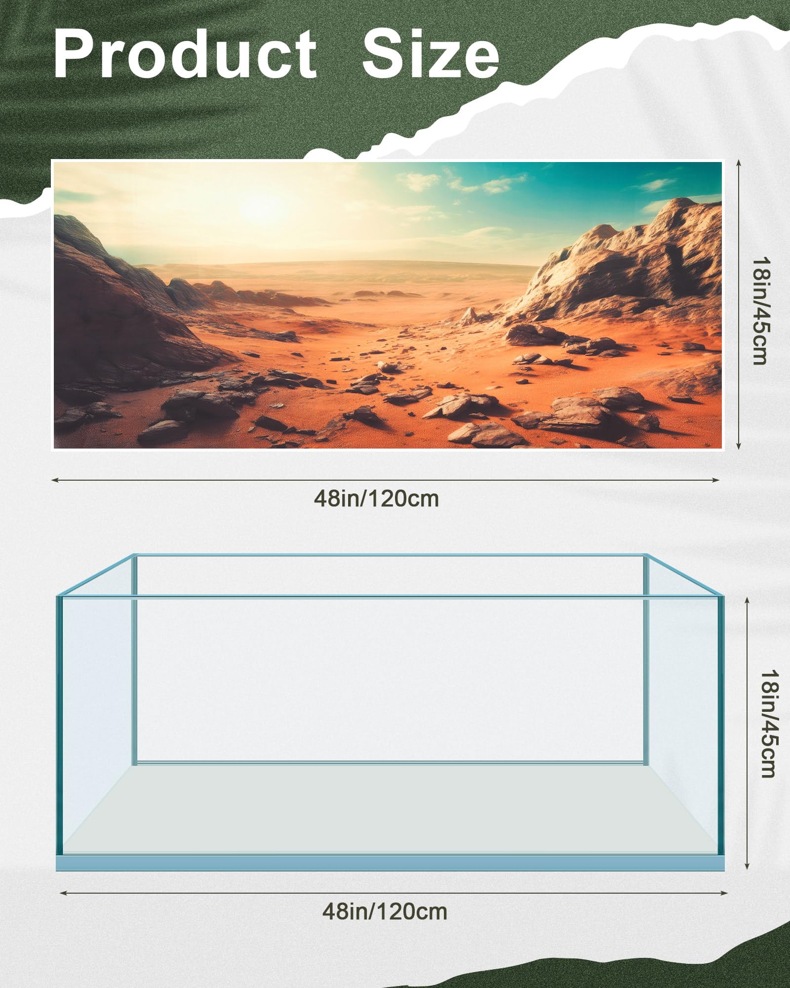 4 Pcs 30 X 11.8 Inch Reptile Habitat Background With Nano Glue Gobi Sun Cactus Stone And Green Tree Fern Stream Terrarium Background Polyester Durable Aquarium Accessories Xianliyingshangmaodianpu P 155681660