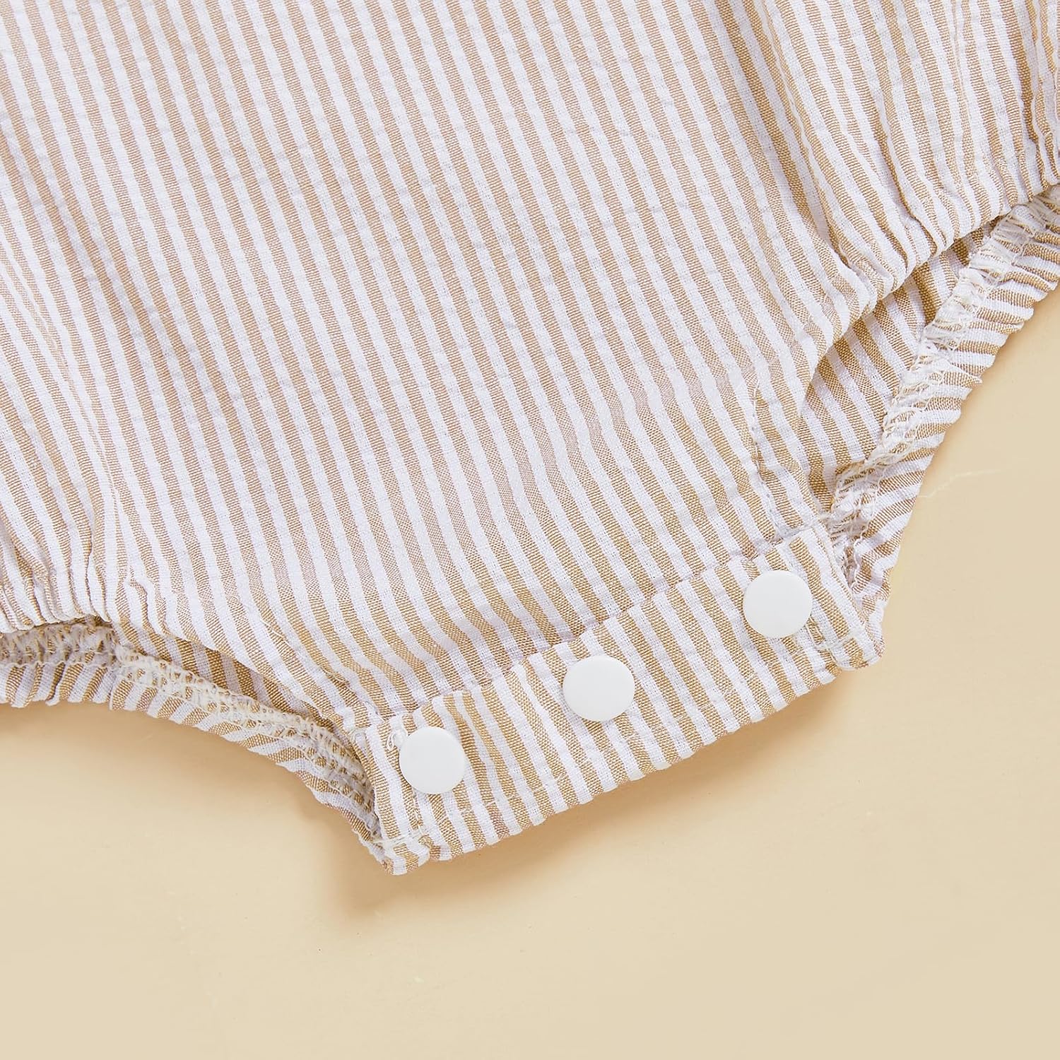 GOOCHEER Newborn Baby Boy Halloween Outfit Tractor Pumpkin Embroidery Bubble Romper Striped Sleeveless Bodysuit Clothes - Image 6