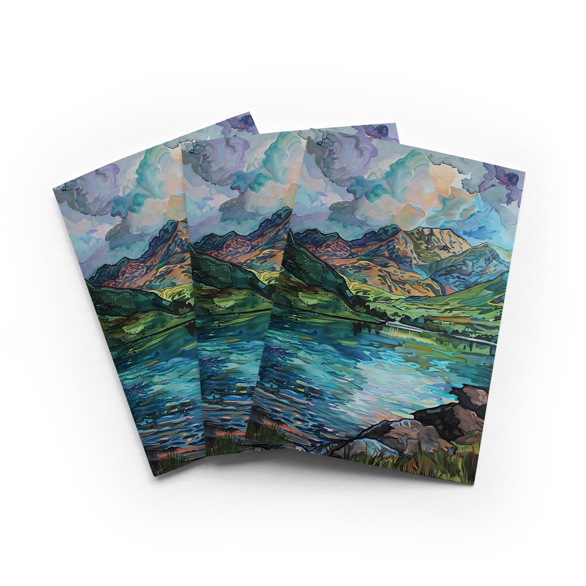 Blea Tarn Valley Greeting Card Lake District Any Occasion Set of 3 Blank Inside 5x7 Inch 13x18 cm