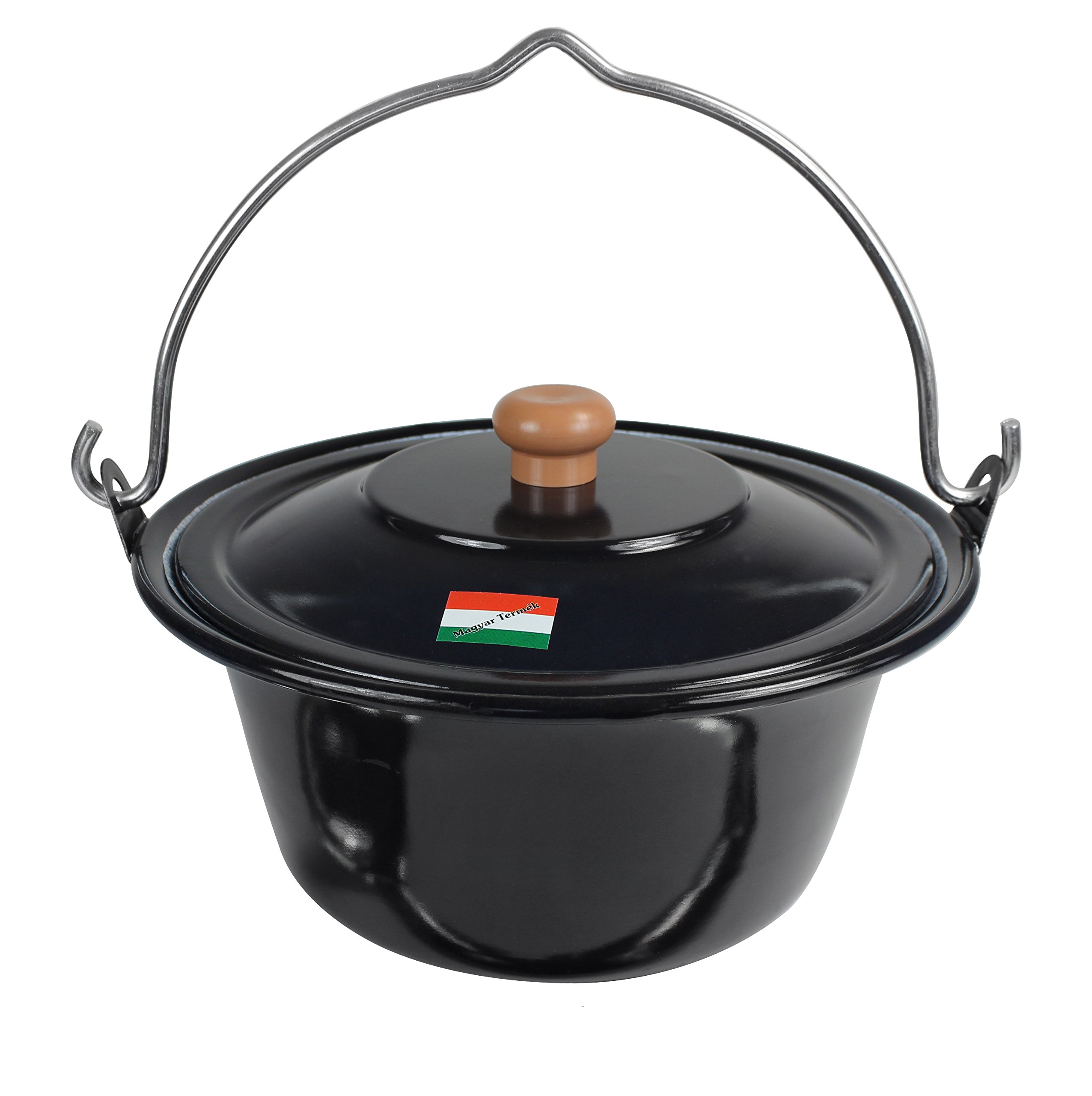 GRILLPLANET Gulaschkessel Set 4 Liter emailliert mit Deckel