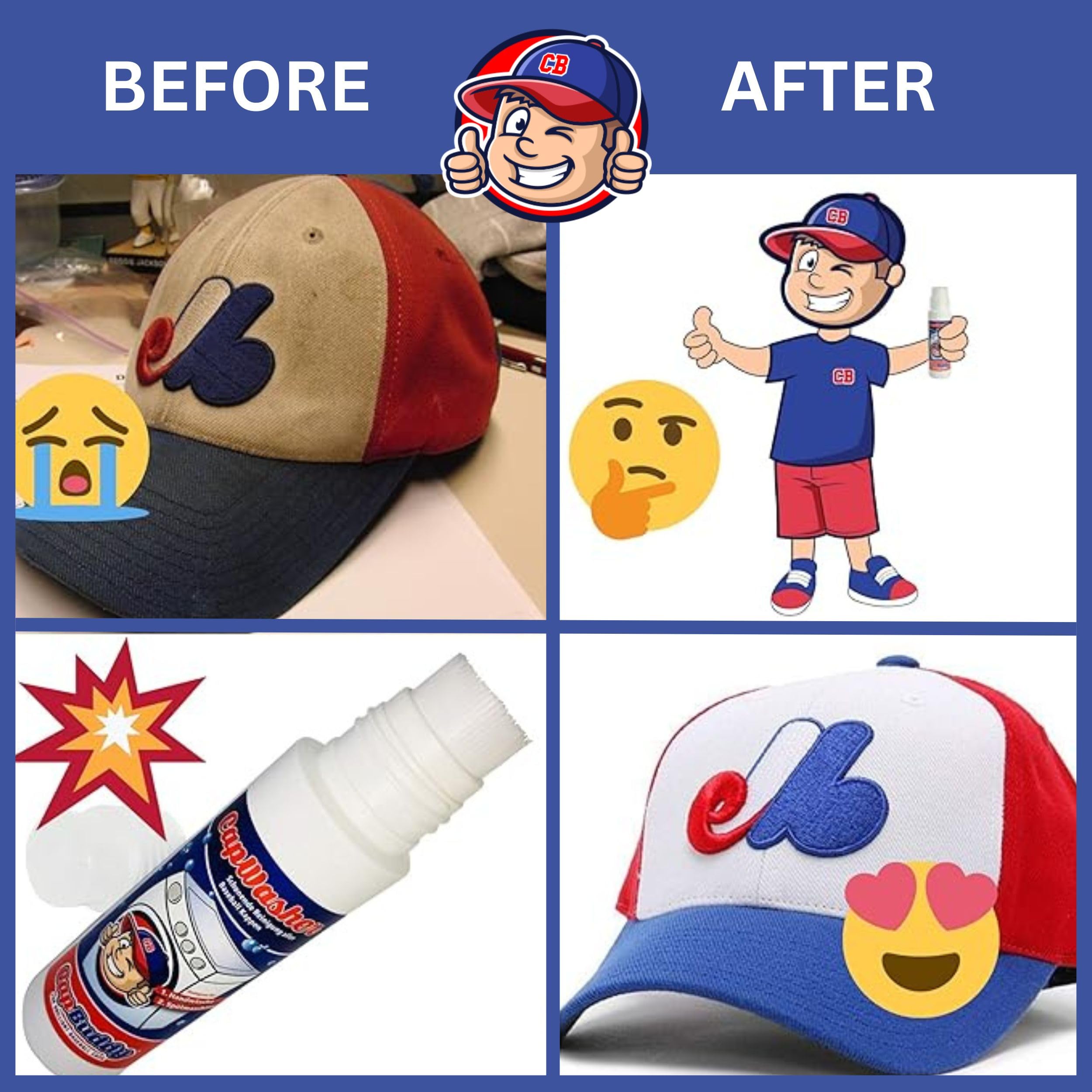 Cap Washer dwupak środka piorącego do delikatnego czyszczenia czapek z daszkiem Capbuddy