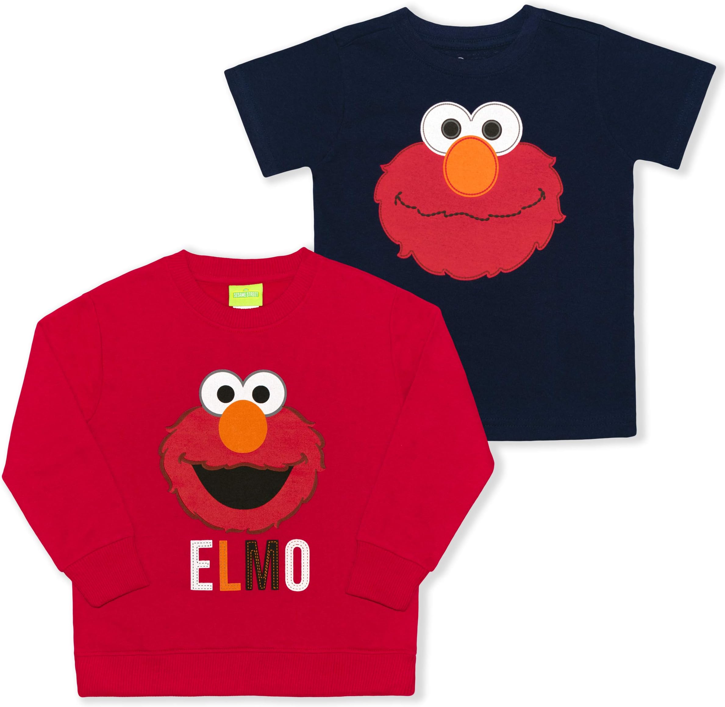 Sesame StreetSesame Street Boys Sweatshirt and T-Shirt for Infant and Toddler Navy/Grey or Red/Navy