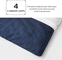 Vista 49 de Bedsure - Juego de edredón tamaño matrimonial de 3 piezas, teñido catiónico azul marino, ropa de cama para todo el año, 1 edredón de 82 x 86
