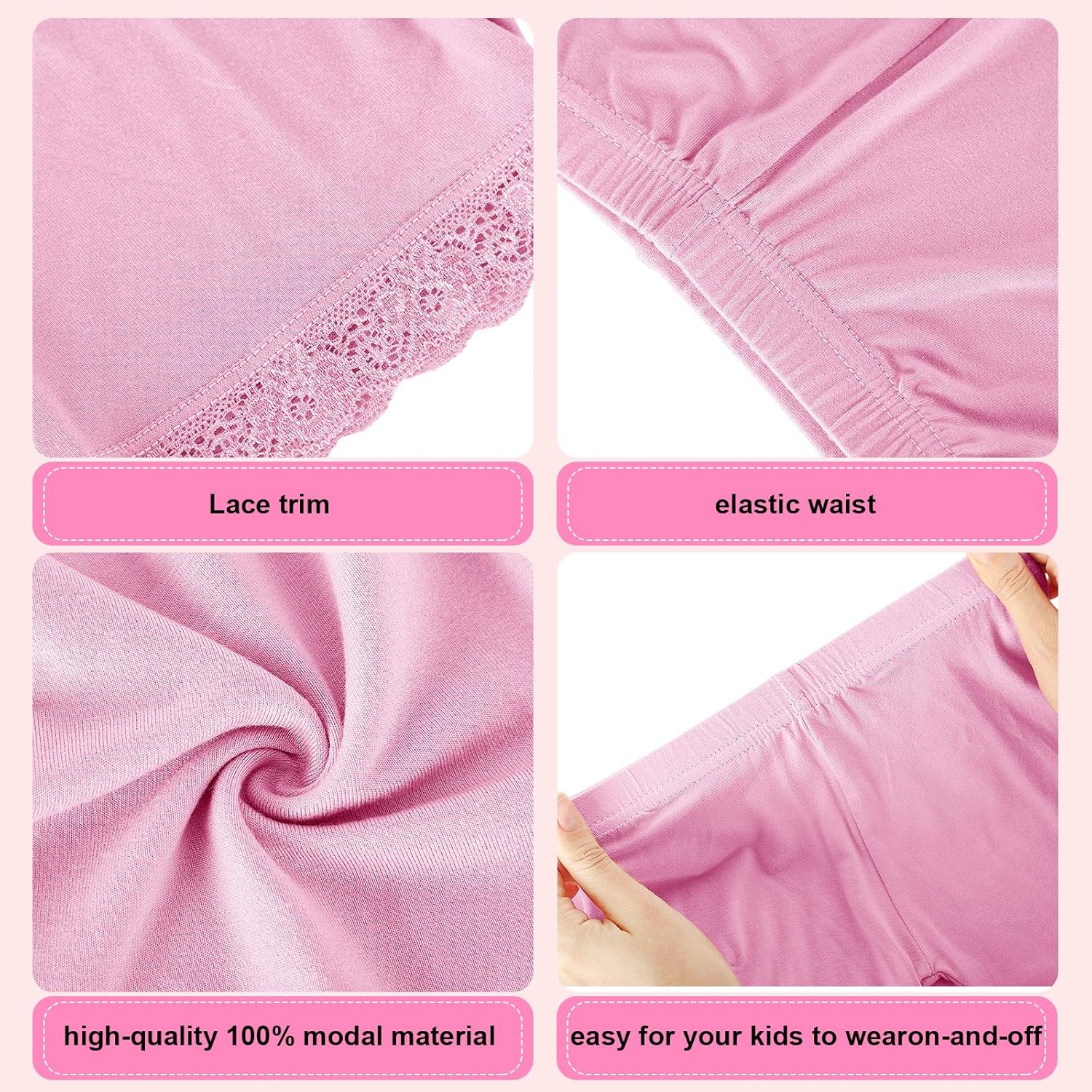 Boyiee 8 Pack Girls Shorts Toddler Bike Dance Gymnastics Yoga Safety Active Under Dress Shorts - Image 5