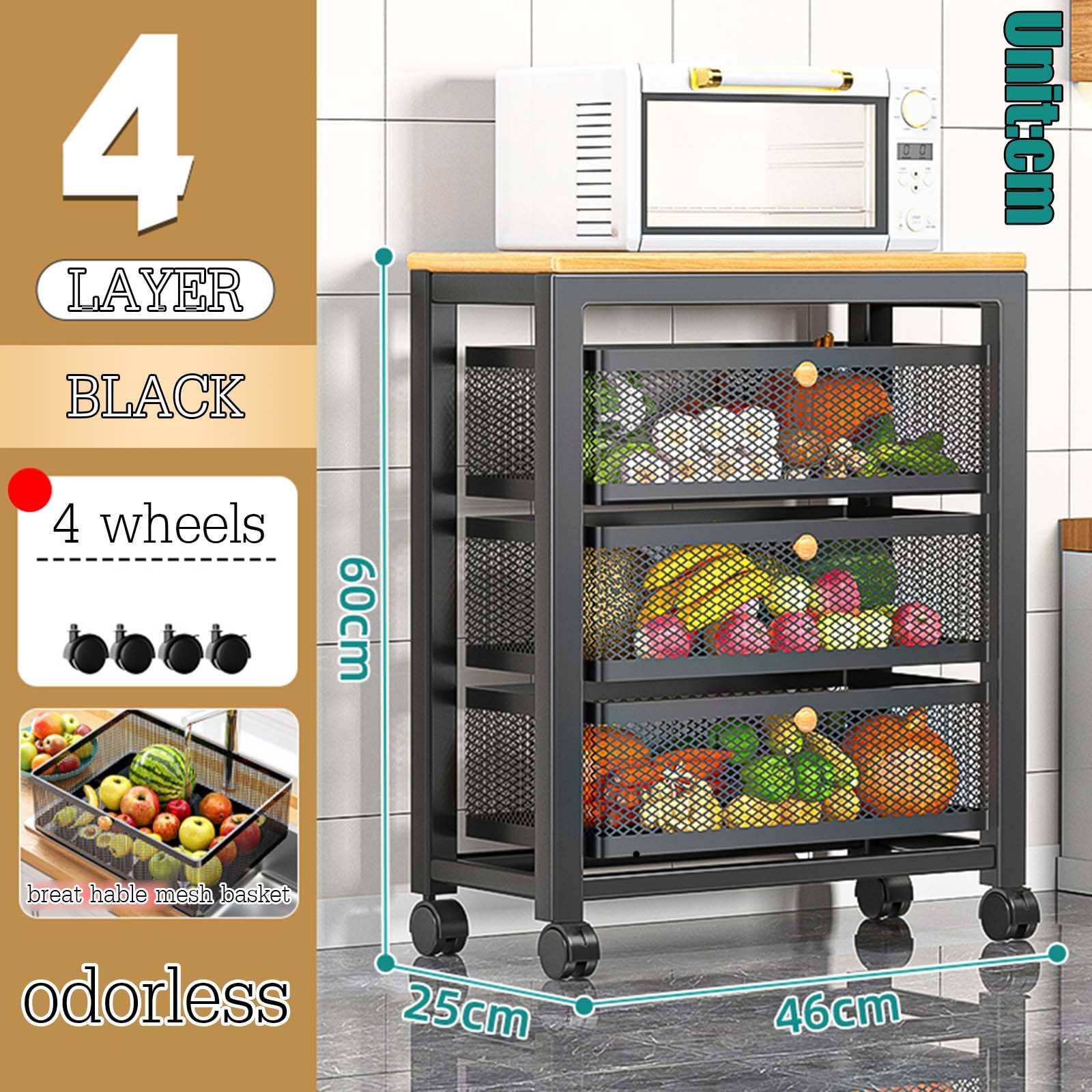 Carrito utilitario delgado con ruedas, organizador versátil para cocina, baño, lavandería y oficina, aparador alto con diseño deslizante, fácil movilidad